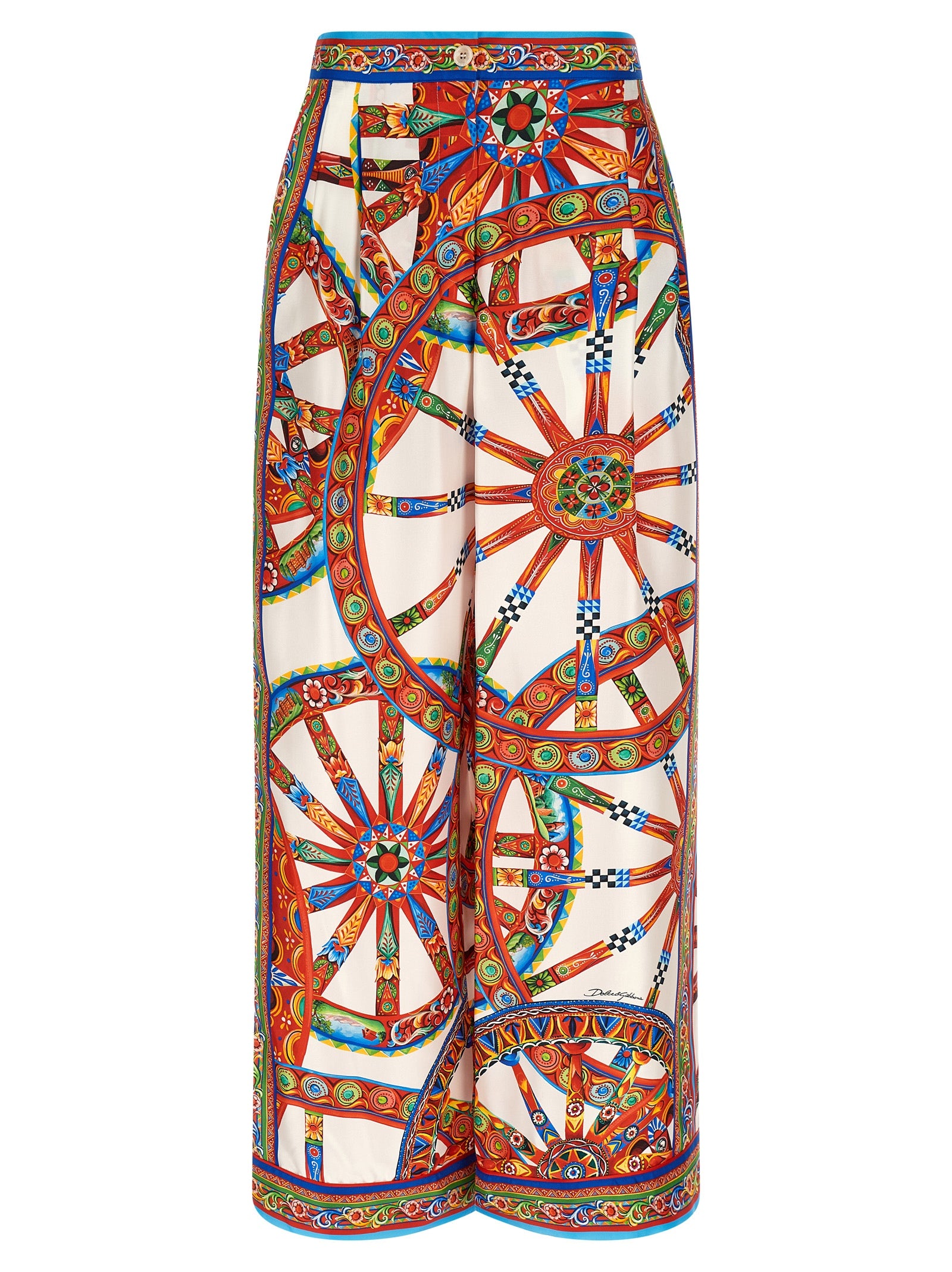 Dolce & Gabbana Multicolor Silk Casual Women's Pants
