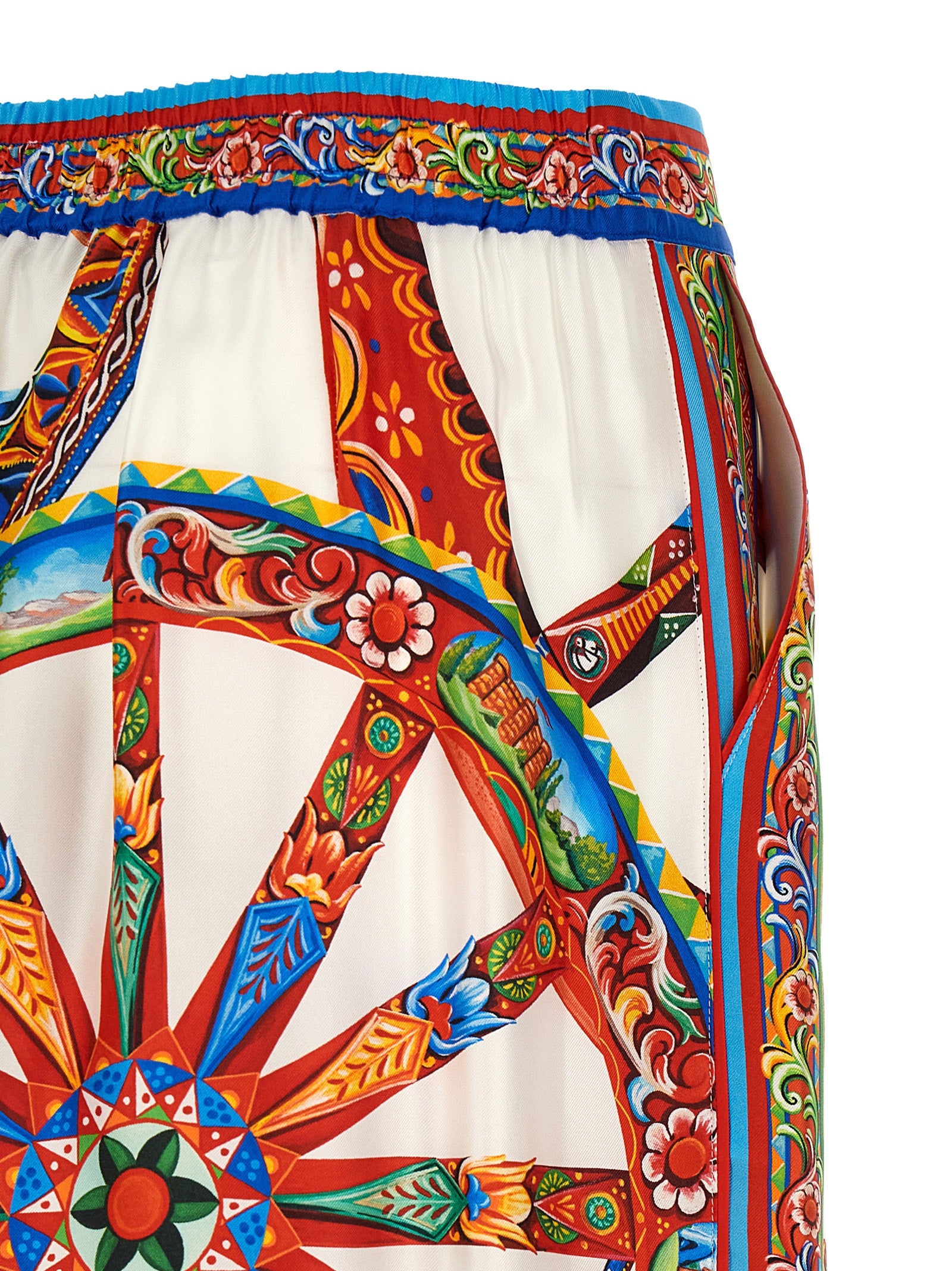 Dolce & Gabbana Multicolor Silk Casual Women's Pants