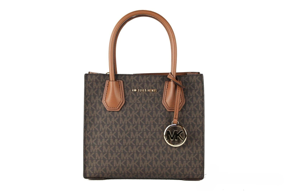 Michael Kors MICHAEL KORS Mercer 35S1GM9M2B Medium Logo And Leather Accordion Crossbody Bag In Women's Brown