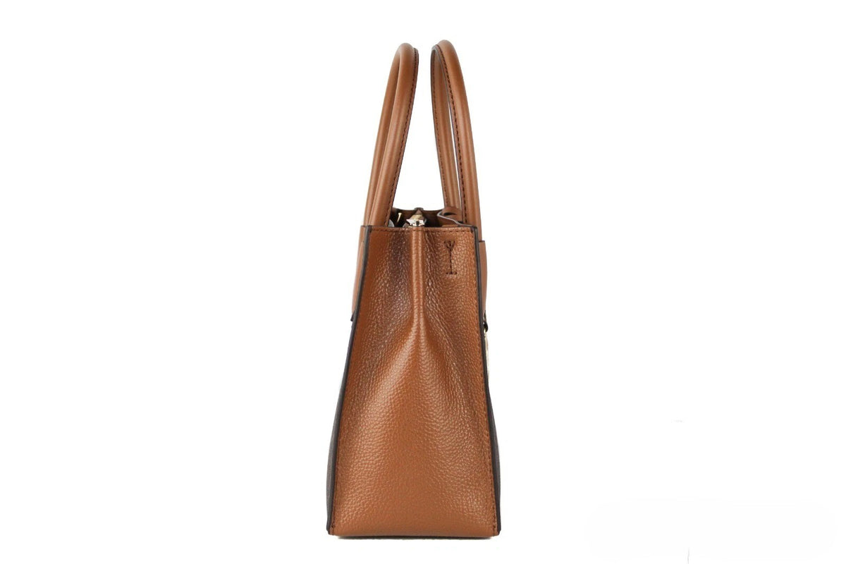 Michael Kors MICHAEL KORS Mercer 35S1GM9M2B Medium Logo And Leather Accordion Crossbody Bag In Women's Brown