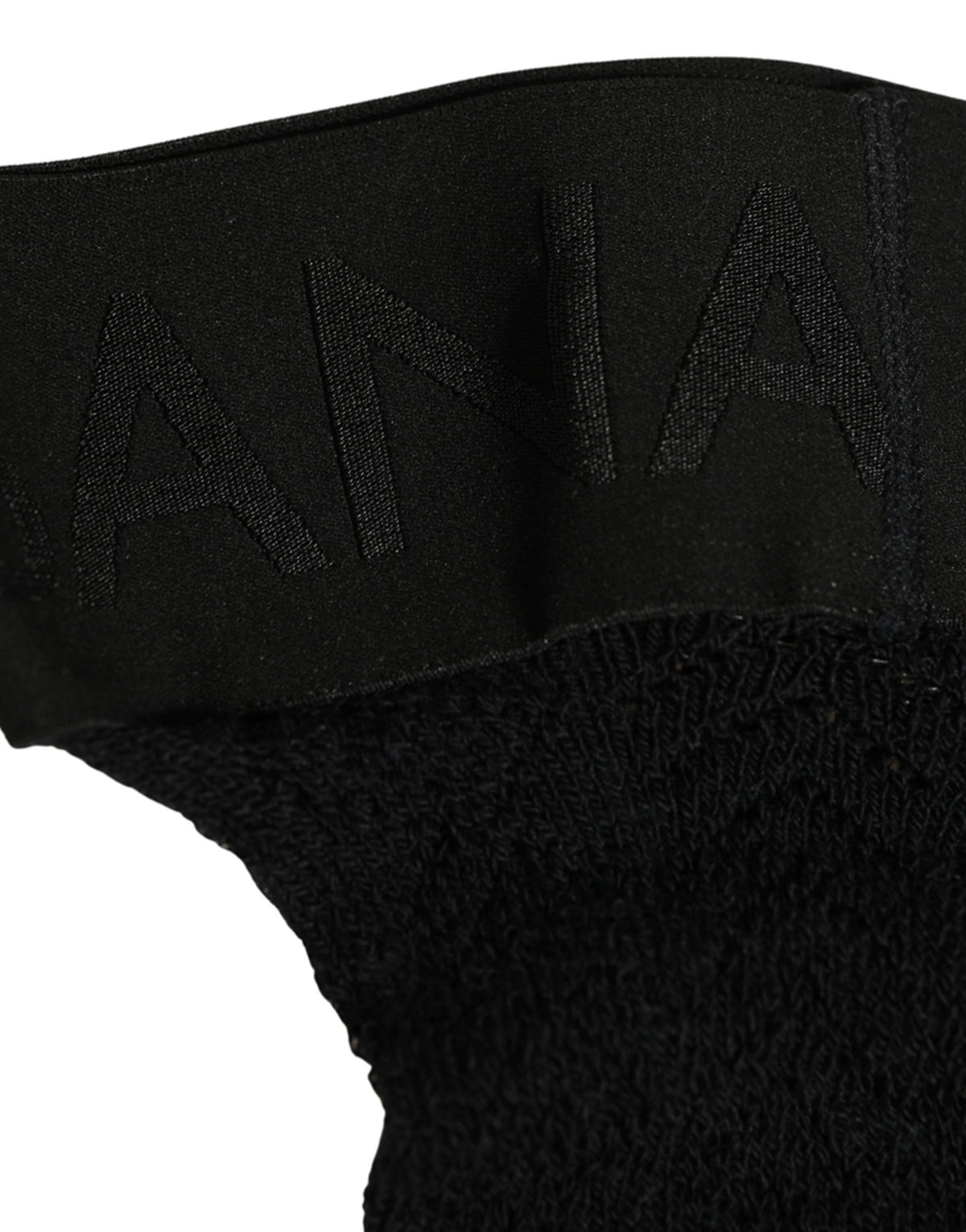 Dolce & Gabbana Black Wool Logo Calf Long Women Accessory Women's Socks