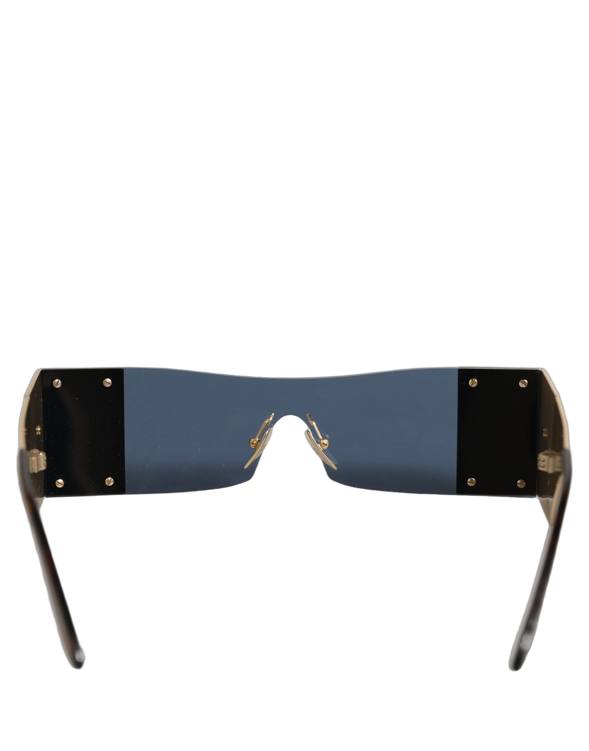 Dolce & Gabbana Gold Metal DG2263 Rectangle Snakeskin Frame Women's Sunglasses