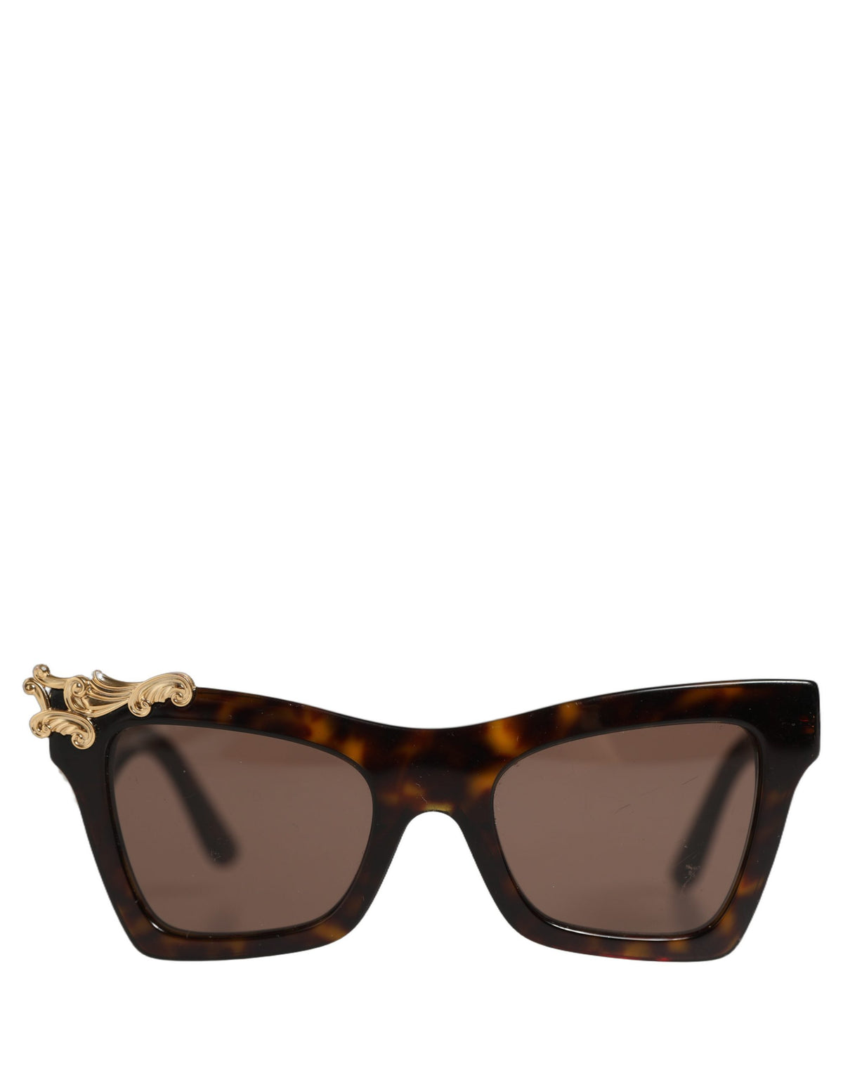 Dolce & Gabbana Brown DG4434 Accent Havana Acetate Frame Women's Sunglasses