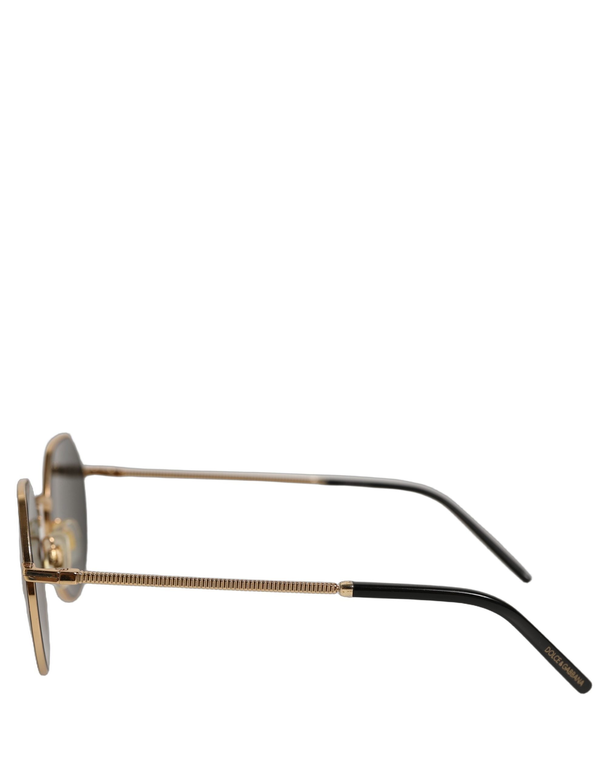Dolce & Gabbana Gold Toned Metal Frame DG2286 Round Eyewear Women's Sunglasses (Pre-Owned)