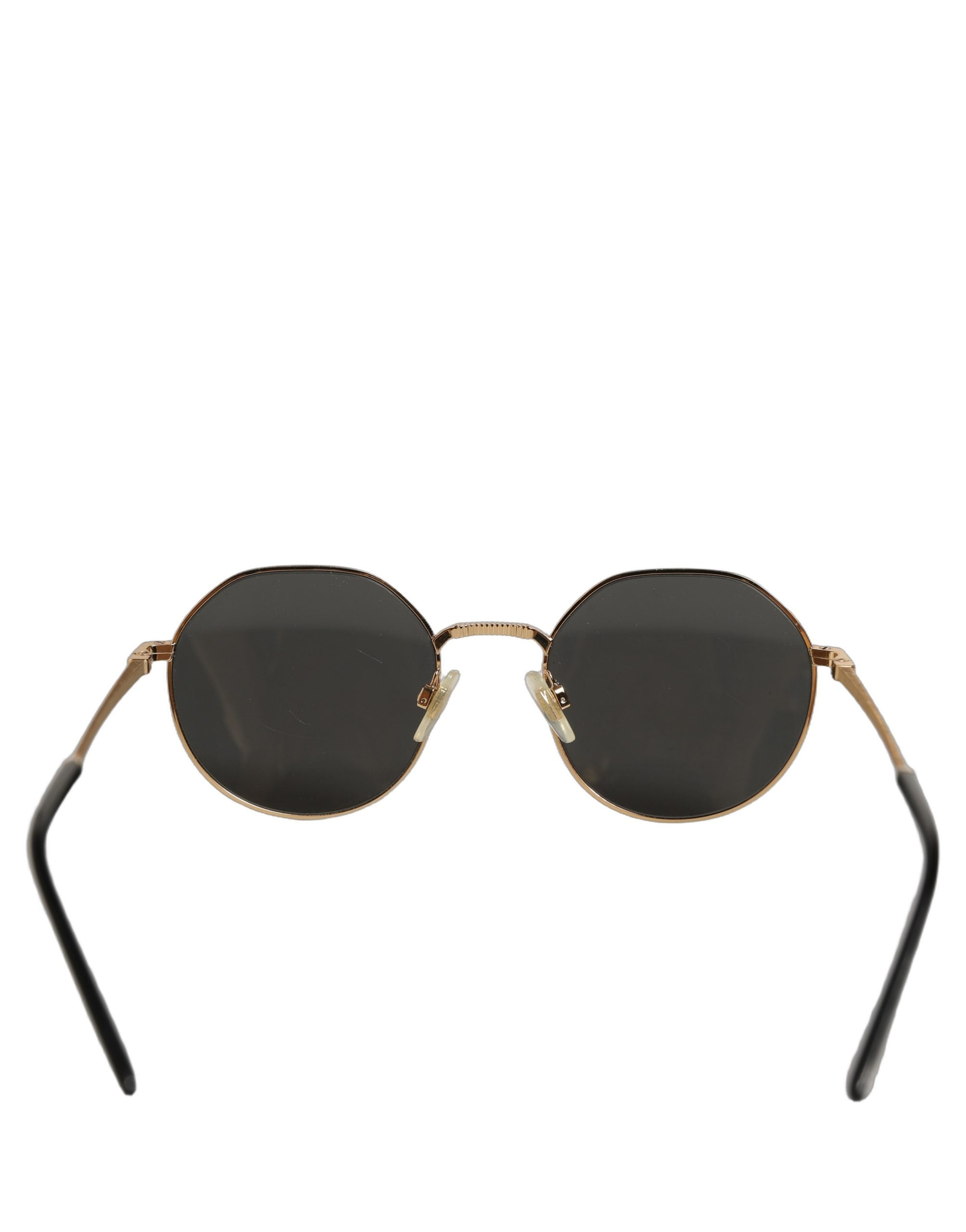 Dolce & Gabbana Gold Toned Metal Frame DG2286 Round Eyewear Women's Sunglasses (Pre-Owned)
