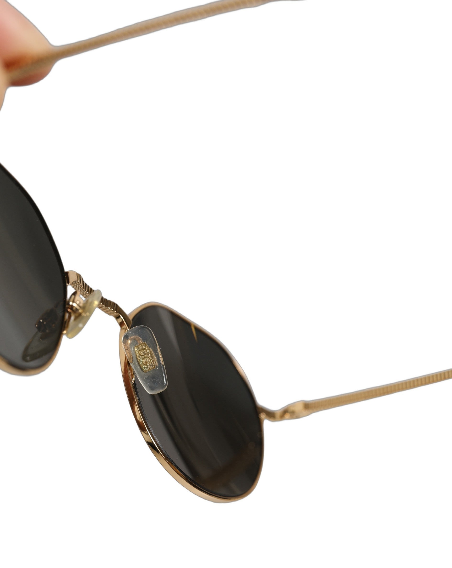 Dolce & Gabbana Gold Toned Metal Frame DG2286 Round Eyewear Women's Sunglasses (Pre-Owned)