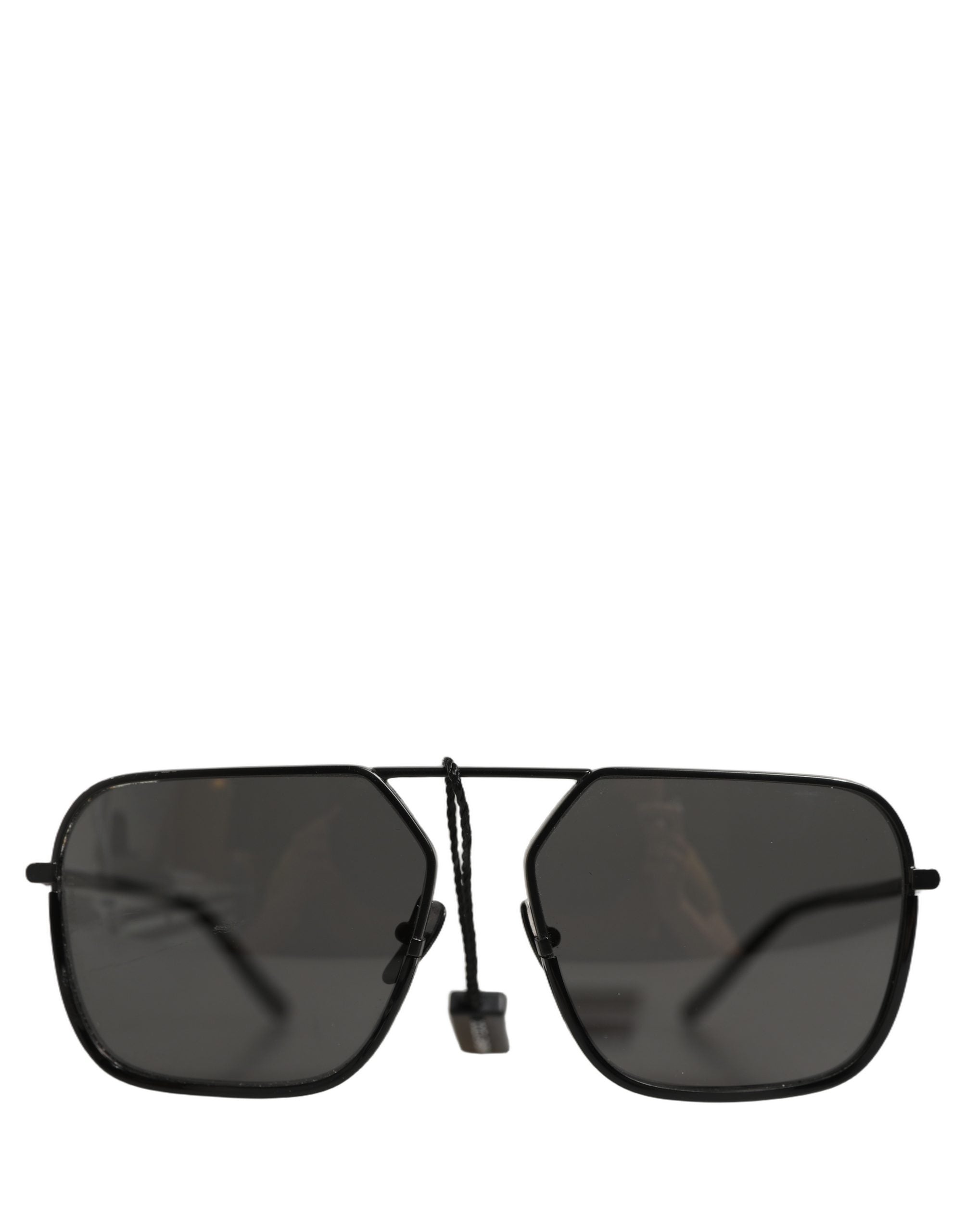 Dolce & Gabbana Black DG2193J Rectangular Metal Frame Eyewear Women's Sunglasses (Pre-Owned)