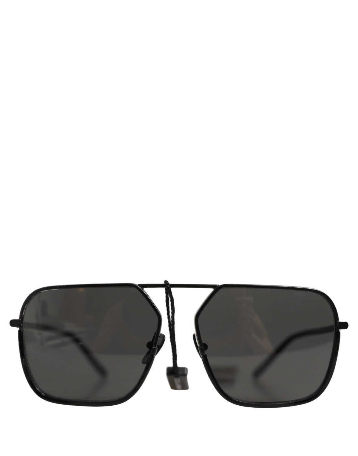 Dolce & Gabbana Black DG2193J Rectangular Metal Frame Eyewear Women's Sunglasses (Pre-Owned)
