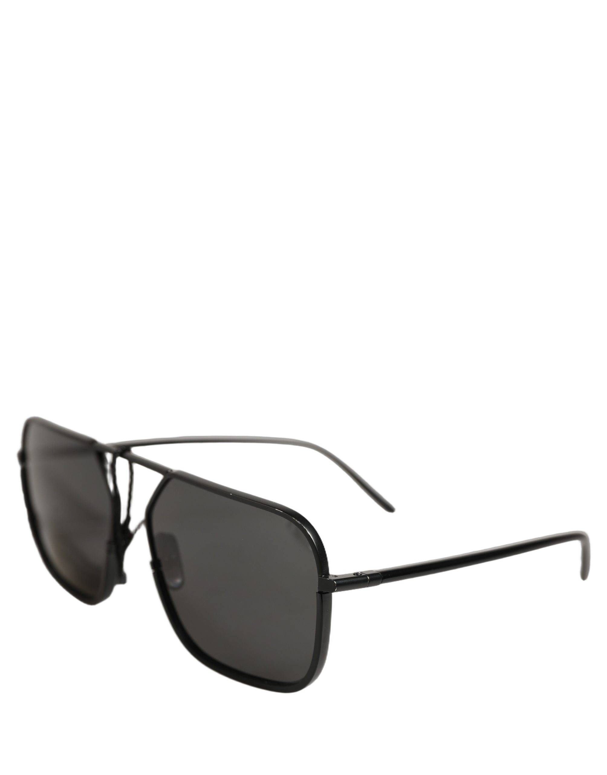Dolce & Gabbana Black DG2193J Rectangular Metal Frame Eyewear Women's Sunglasses (Pre-Owned)