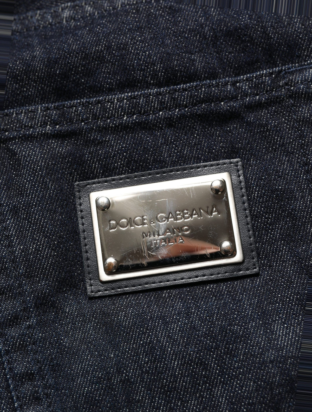 Dolce & Gabbana Dark Blue Relaxed Wide Leg Cotton Denim Men's Jeans (Pre-Owned)