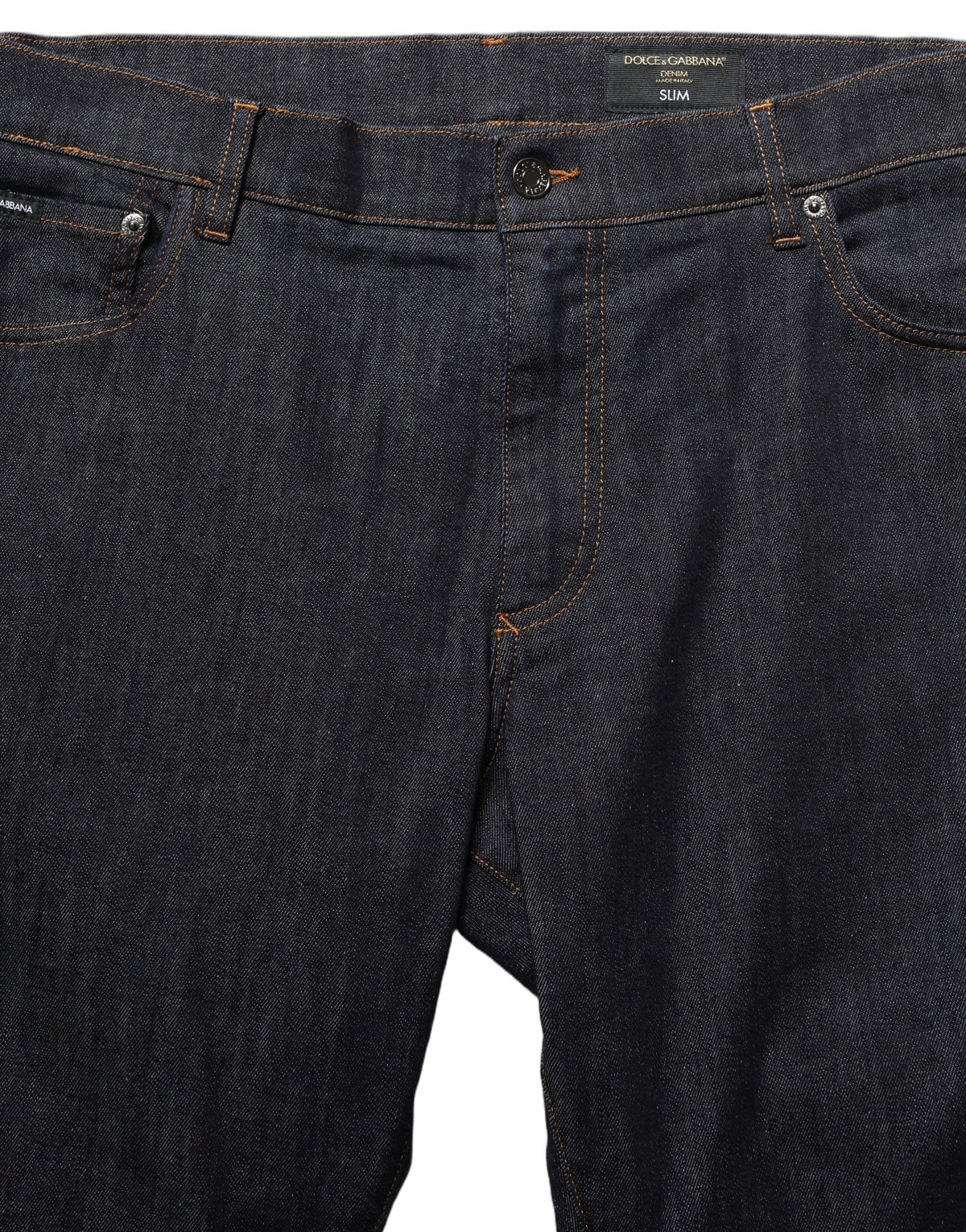 Dolce & Gabbana Dark Gray Cotton Slim Fit Men Denim Men's Jeans