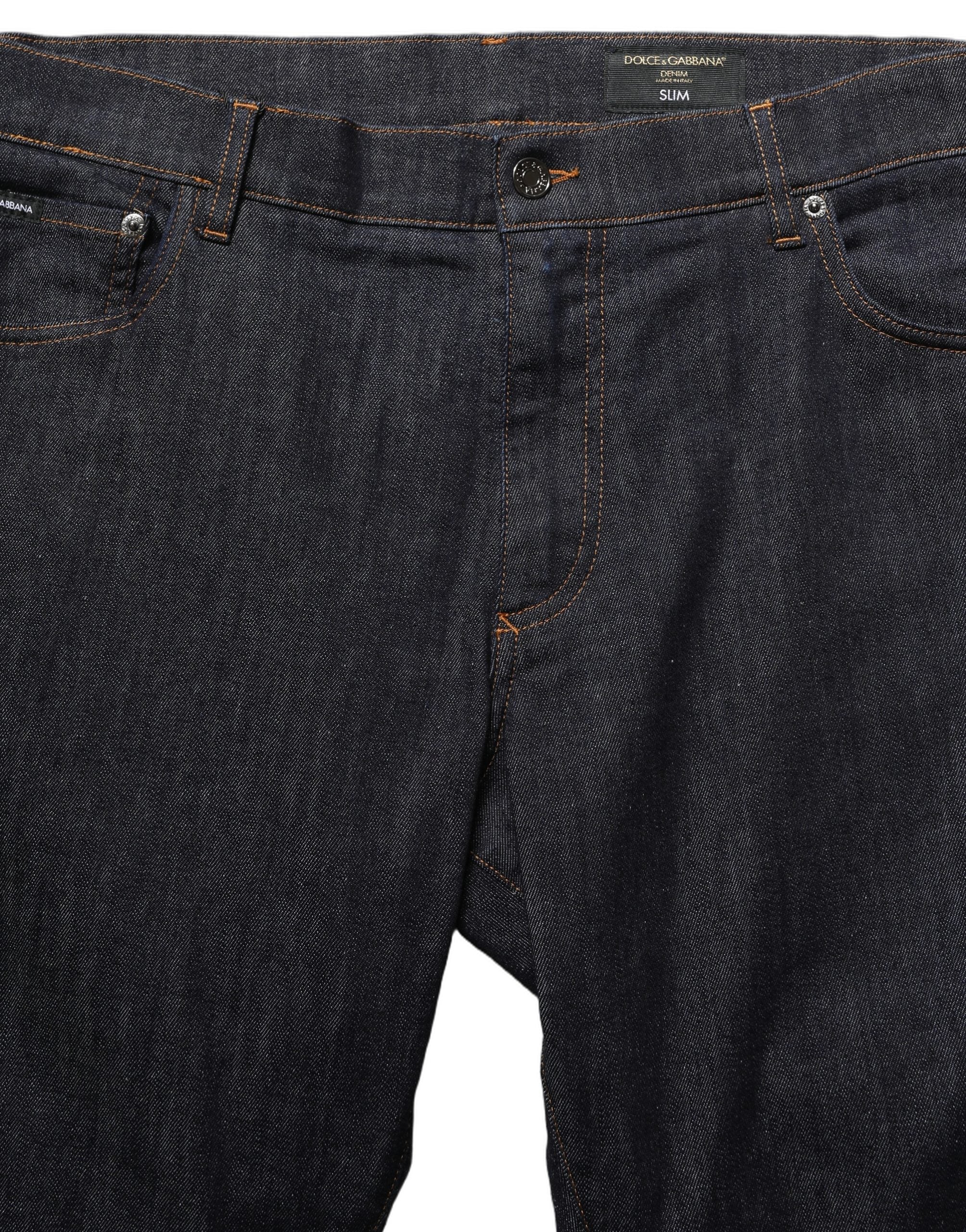 Dolce & Gabbana Dark Gray Cotton Slim Fit Men Denim Men's Jeans
