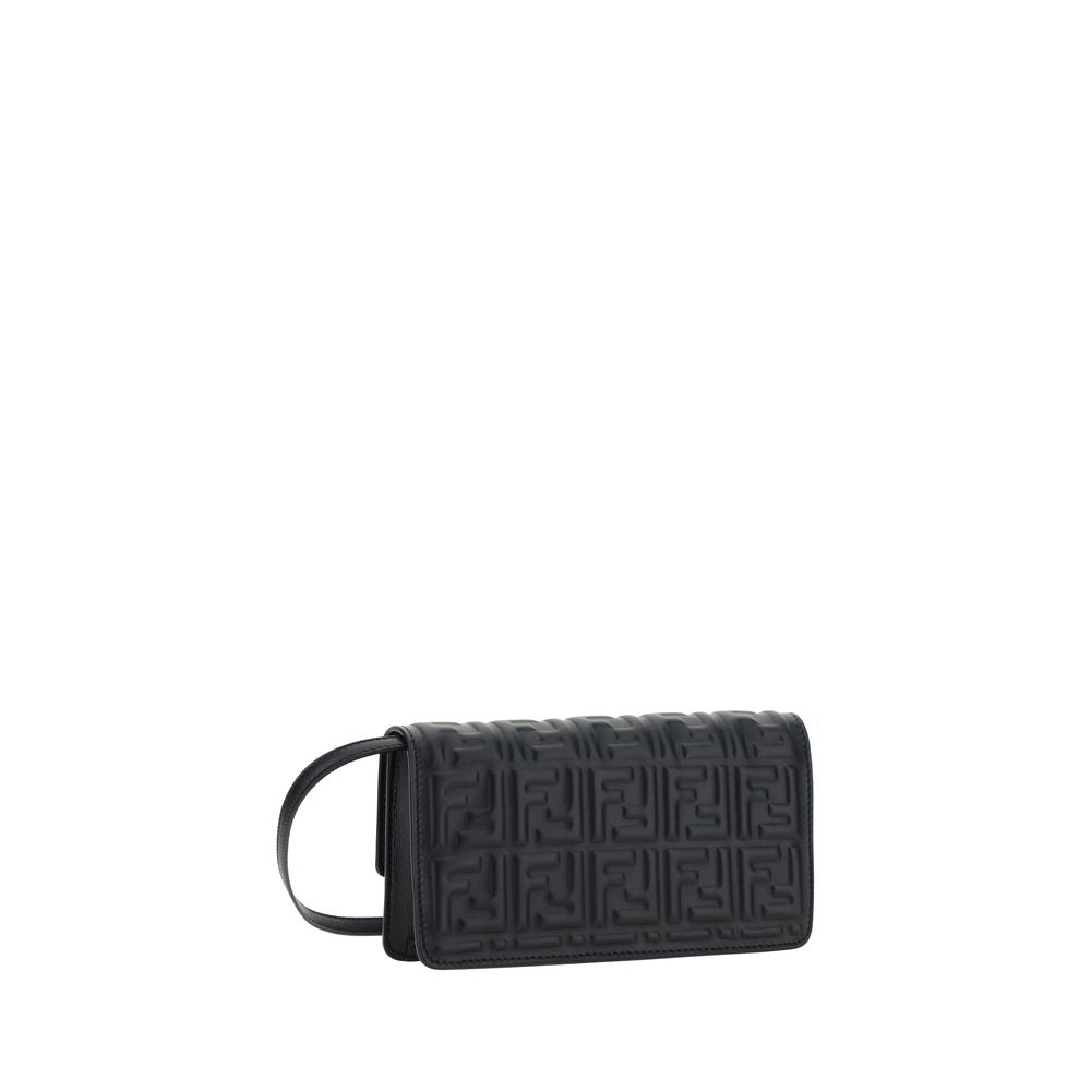Fendi Black Calf Leather Bos Taurus Women's Wallet