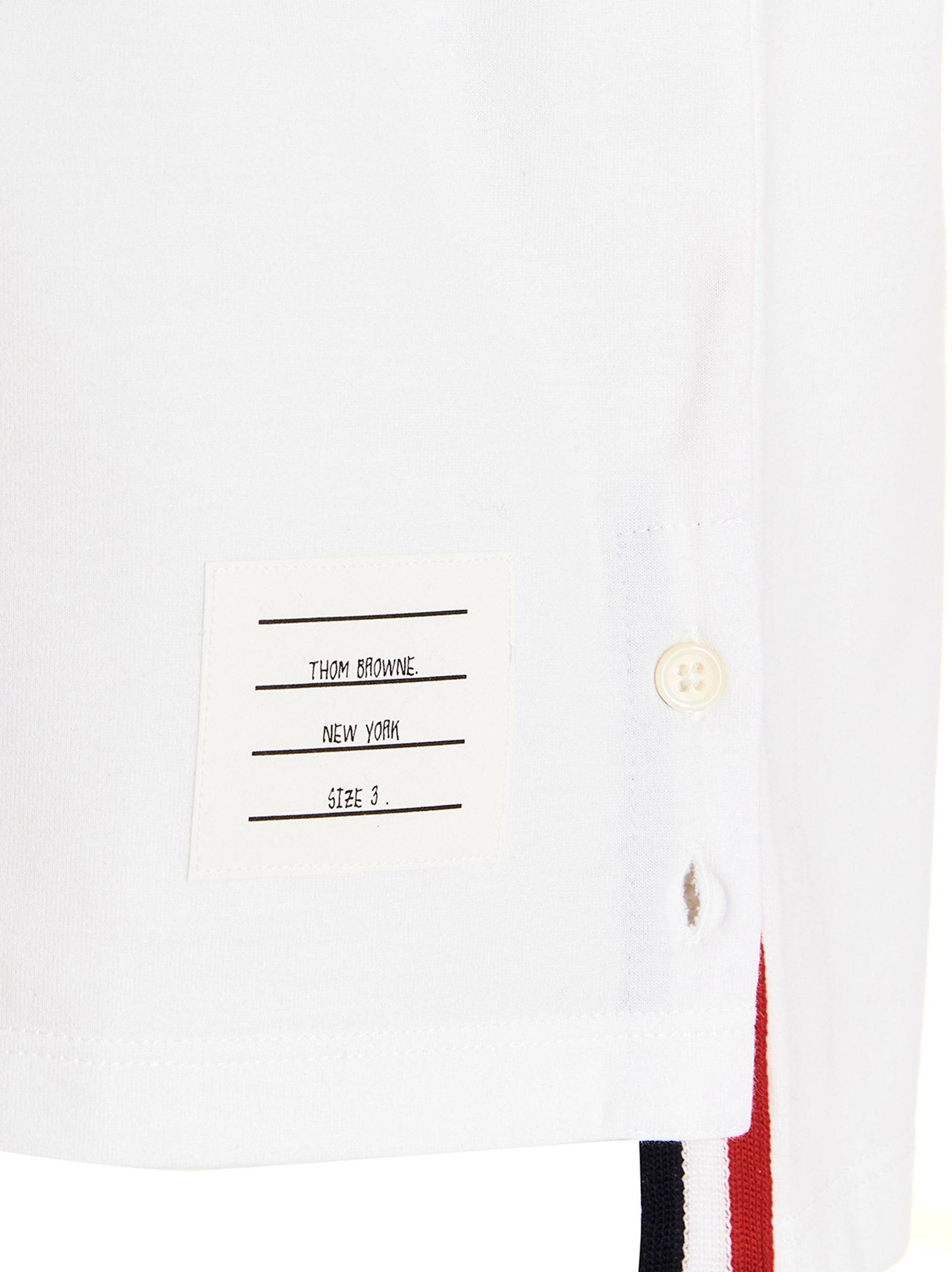 Thom Browne White Cotton Men's T-Shirt