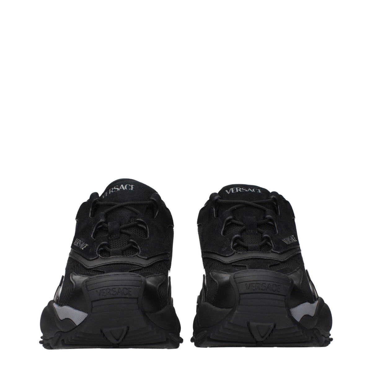 Versace Black Fabric Chunky Men's Sneakers