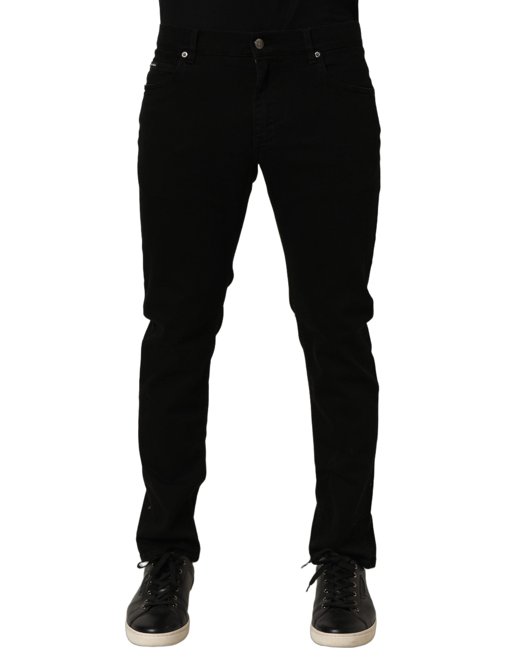 Dolce & Gabbana Black CottonStretch Regular Skinny Denim Men's Jeans