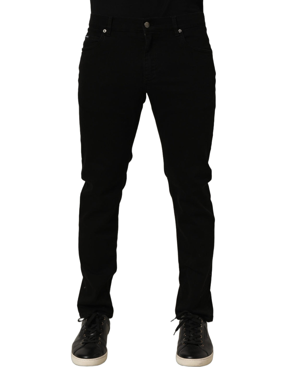 Dolce & Gabbana Black CottonStretch Regular Skinny Denim Men's Jeans