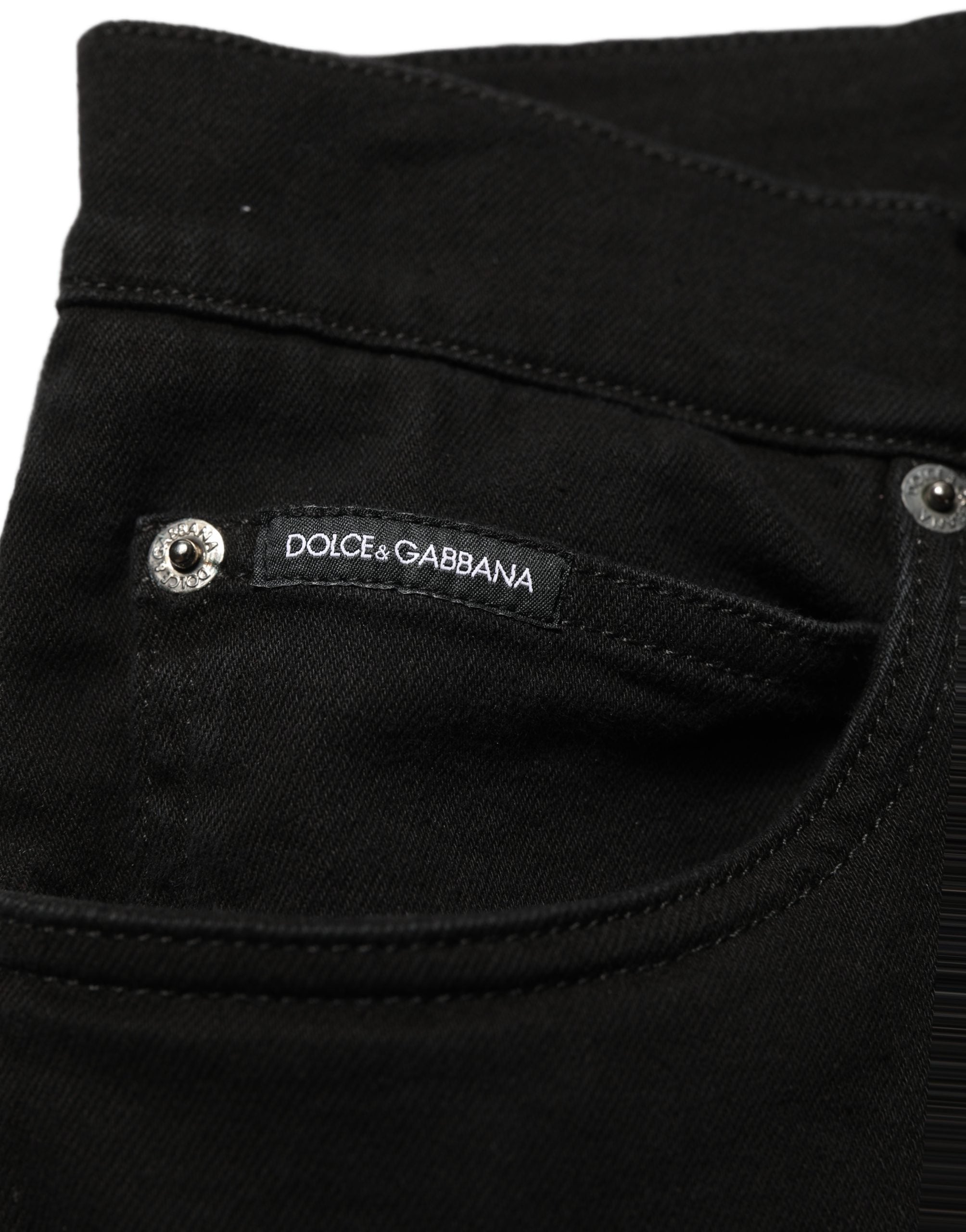 Dolce & Gabbana Black CottonStretch Regular Skinny Denim Men's Jeans