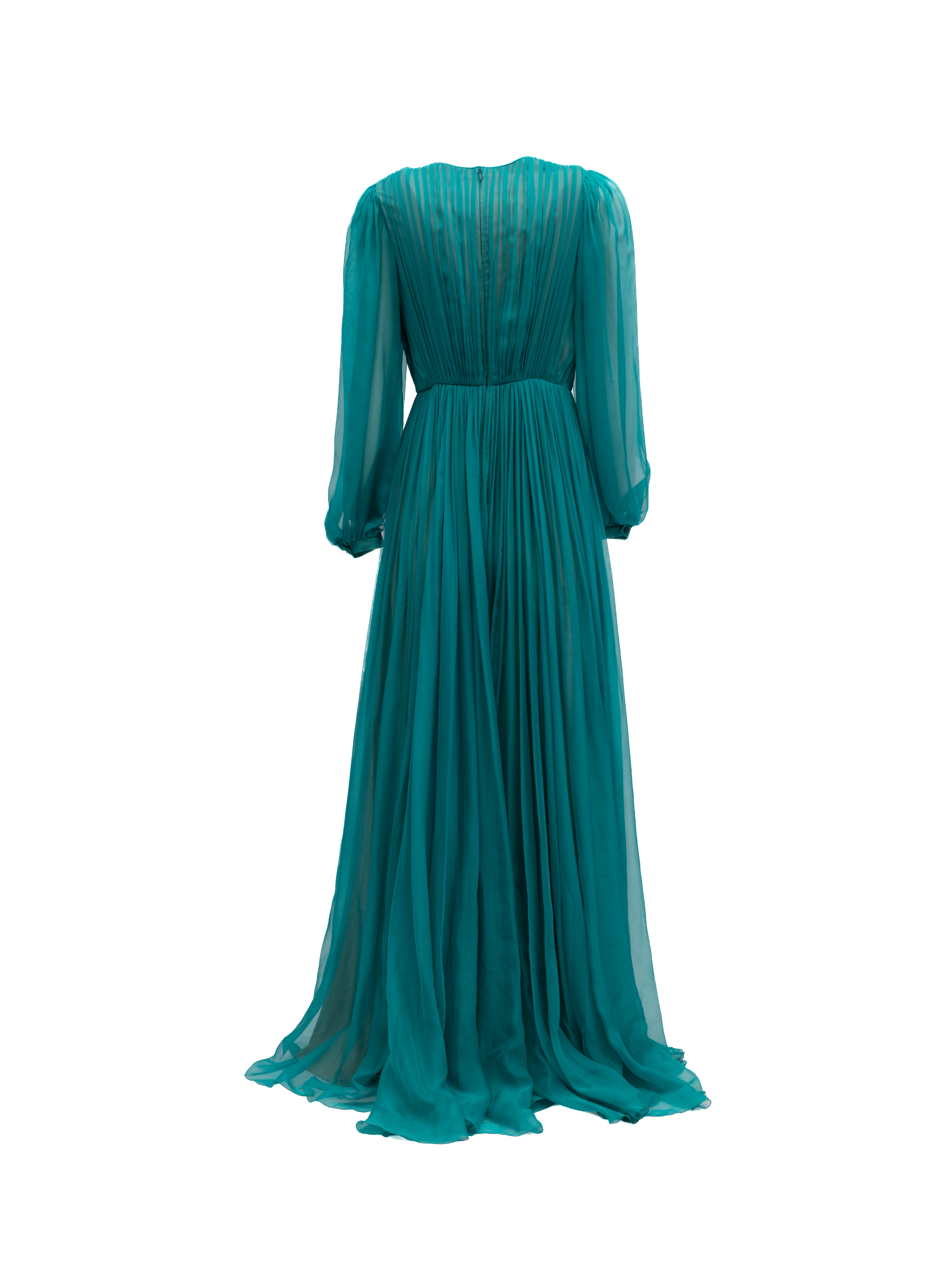 Valentino Garavani Teal Long Cocktail Women's Dress