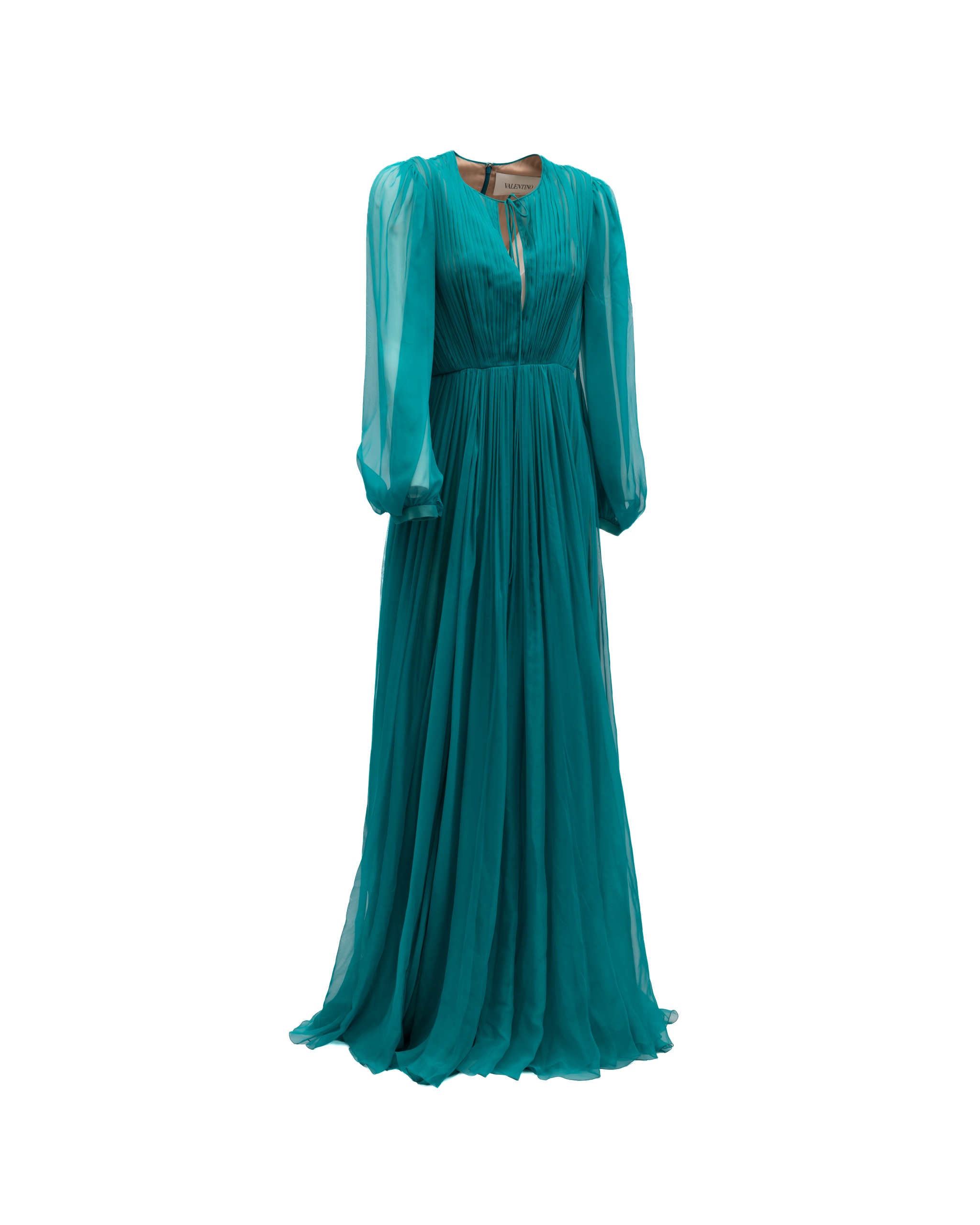 Valentino Garavani Teal Long Cocktail Women's Dress