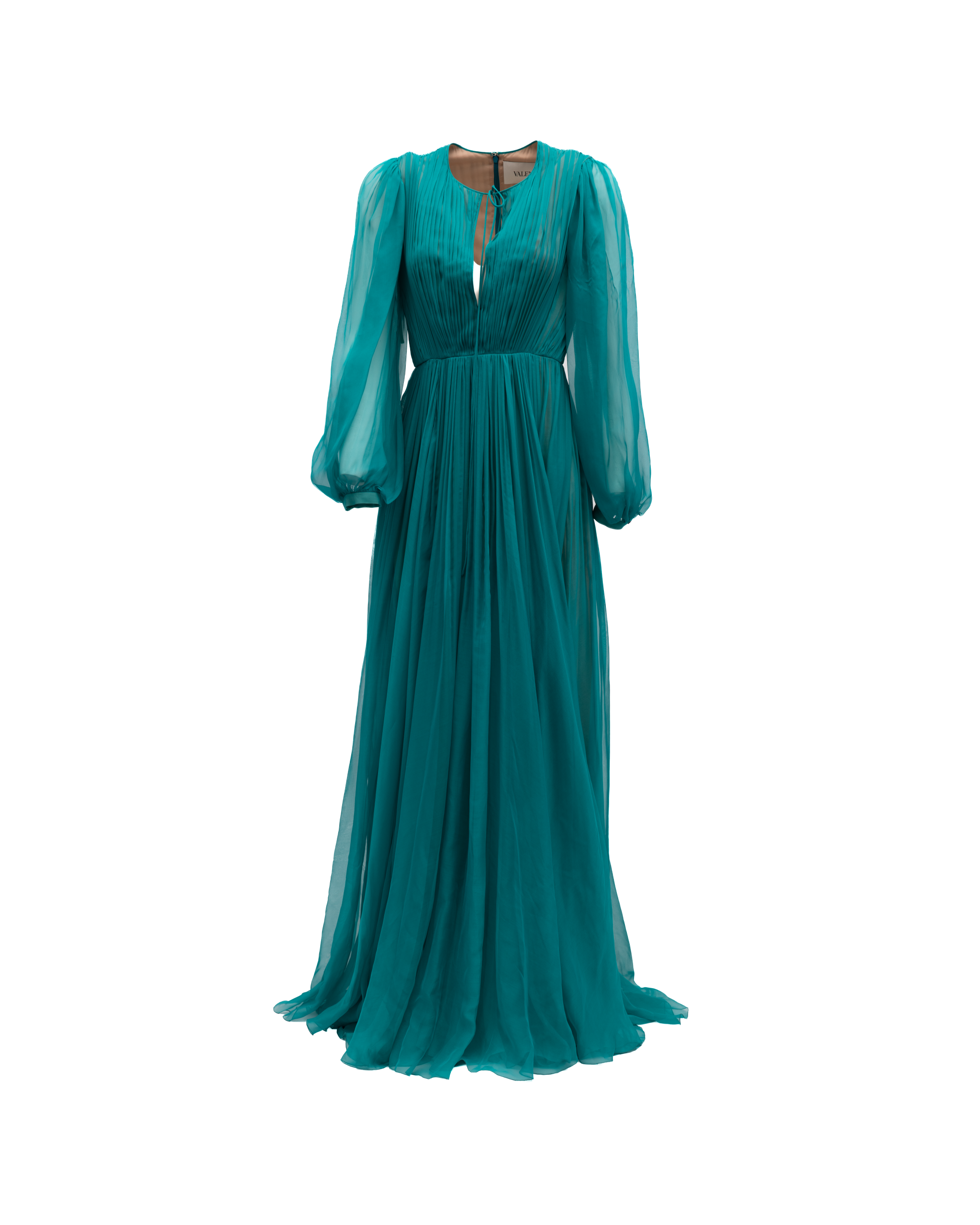 Valentino Garavani Teal Long Cocktail Women's Dress