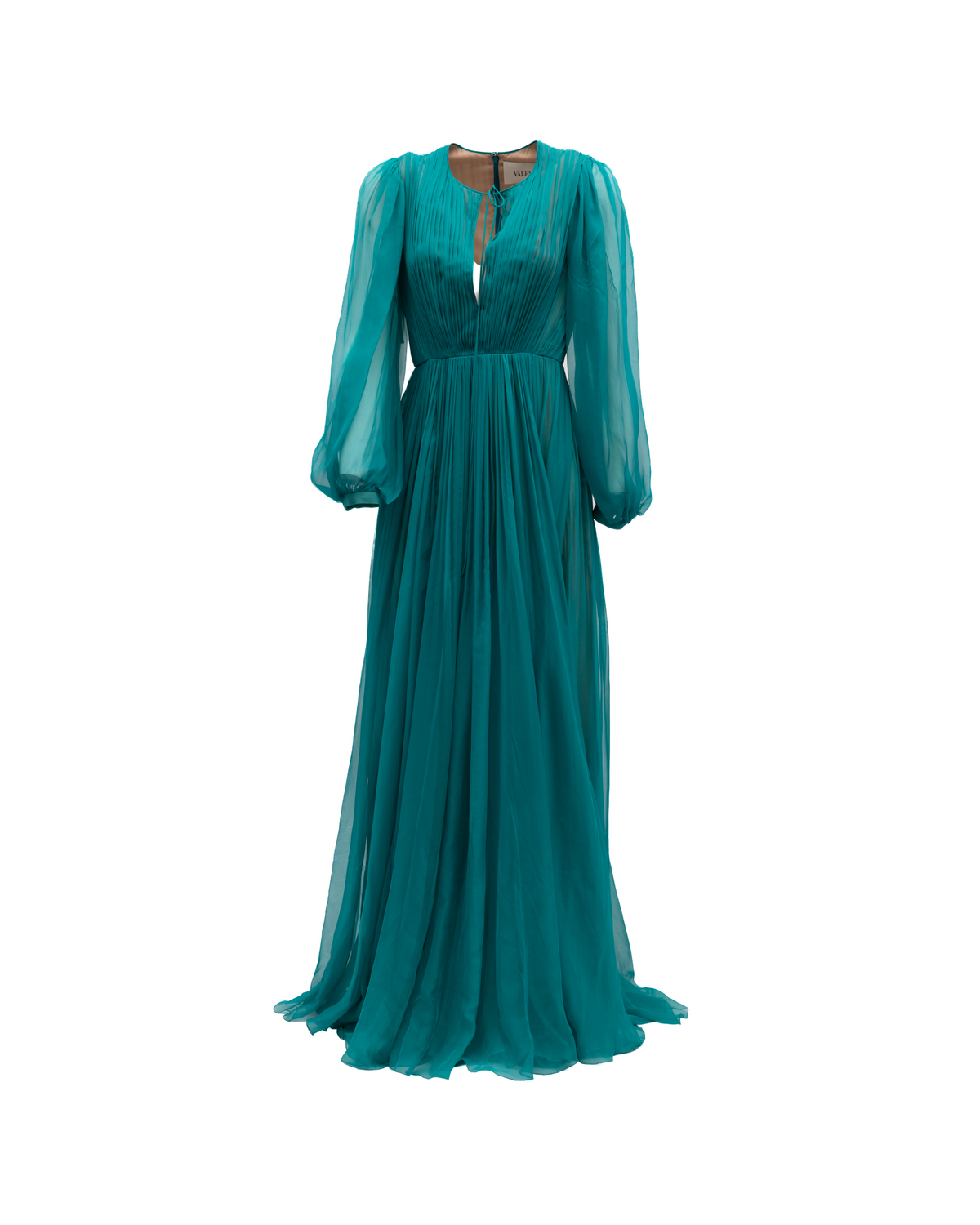 Valentino Garavani Teal Long Cocktail Women's Dress
