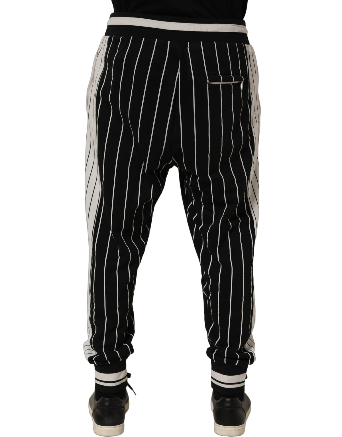 Dolce & Gabbana Black Striped DG Patch Men SweatMen's Men's Pants