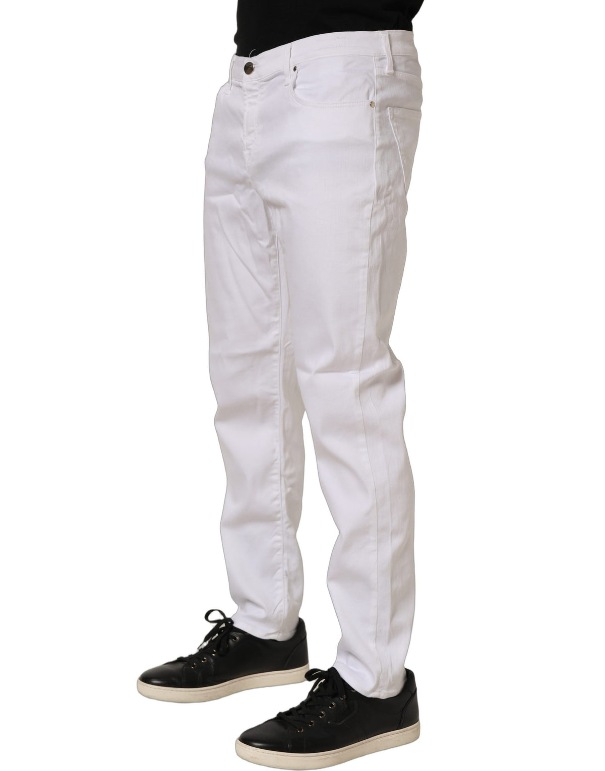Jacob Cohen White Skinny Fit Mid Waist Men Denim Trouser Men's Jeans (Pre-Owned)