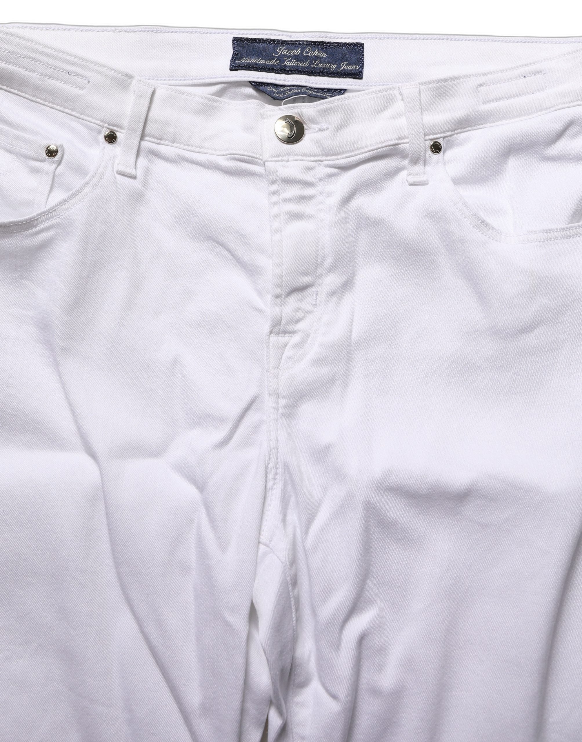Jacob Cohen White Skinny Fit Mid Waist Men Denim Trouser Men's Jeans (Pre-Owned)