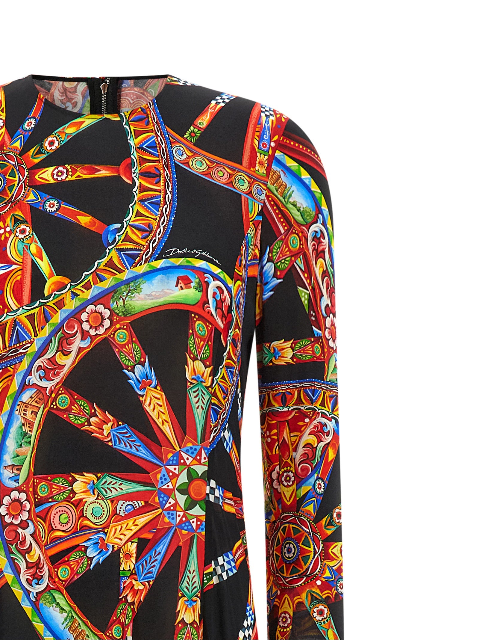 Dolce & Gabbana Multicolor Viscose Long Women's Dress