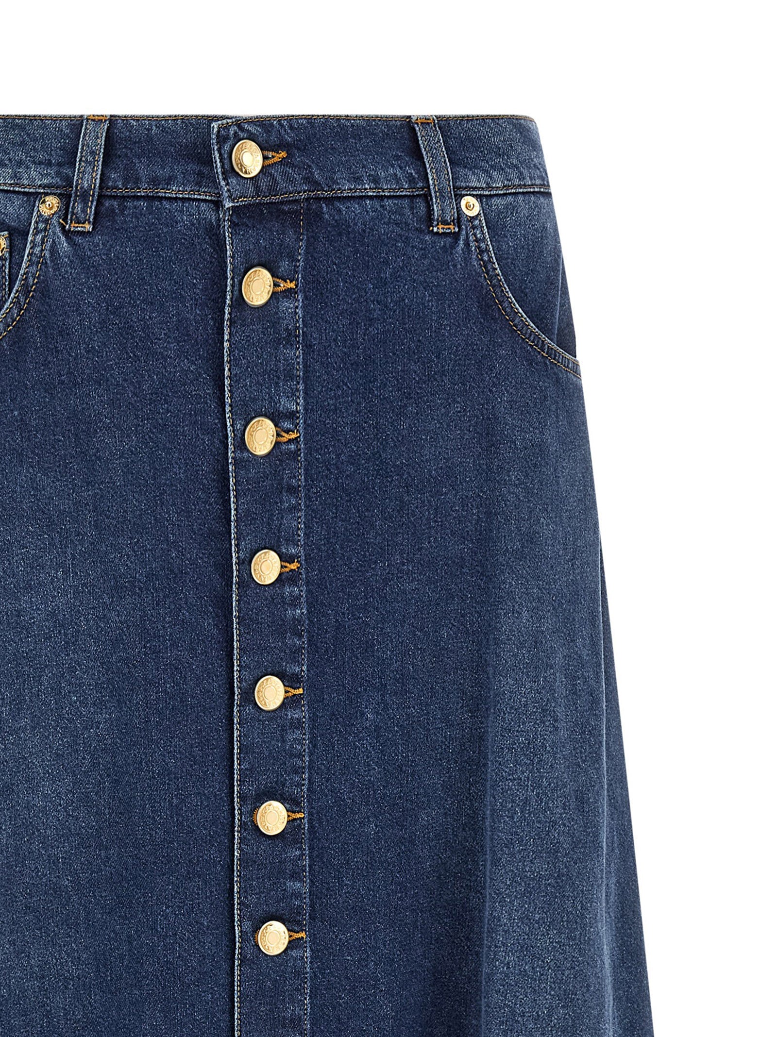 Dolce & Gabbana Blue Cotton Mini Women's Skirt