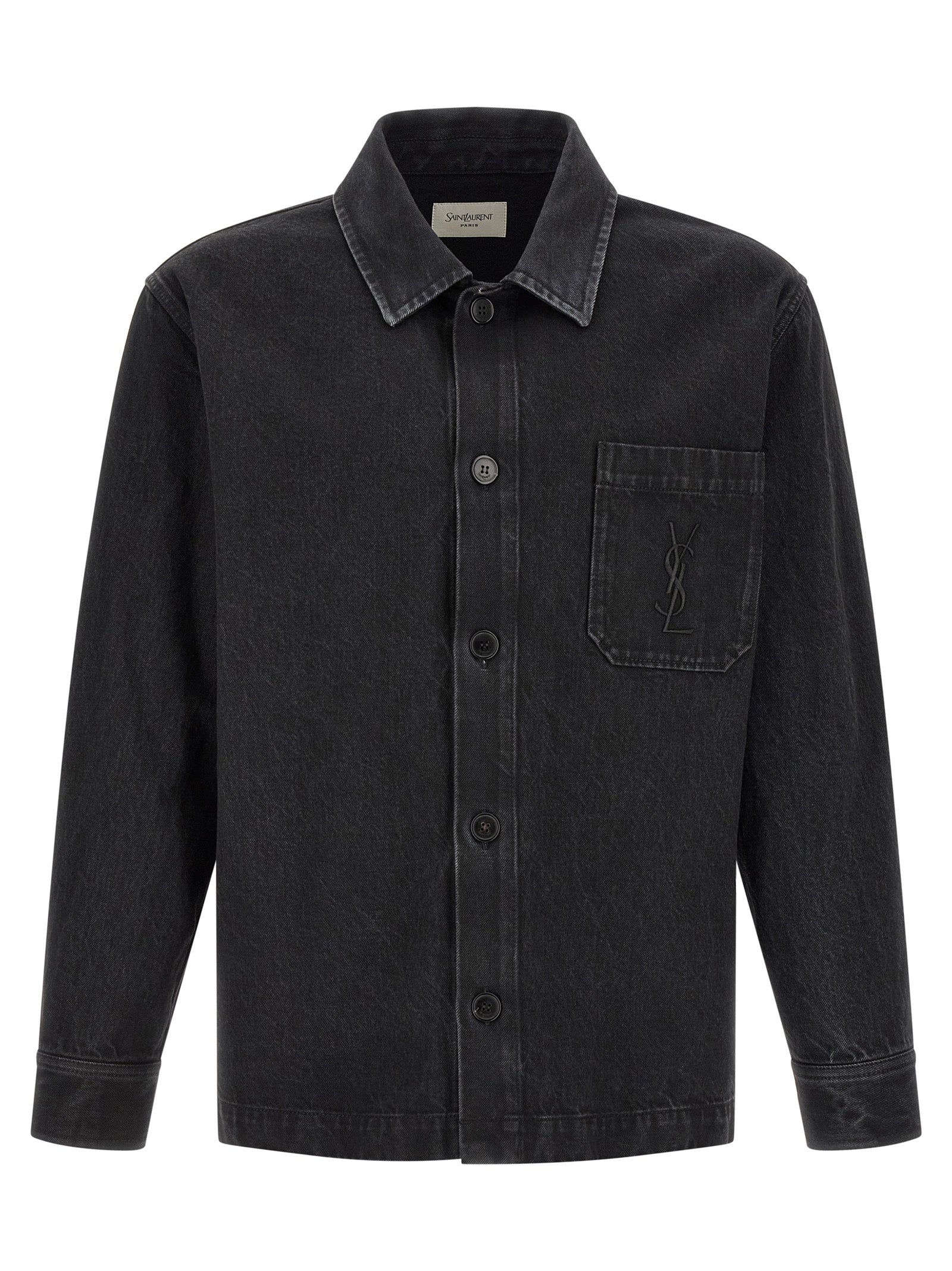 Saint Laurent Black Cotton Men's Blouse