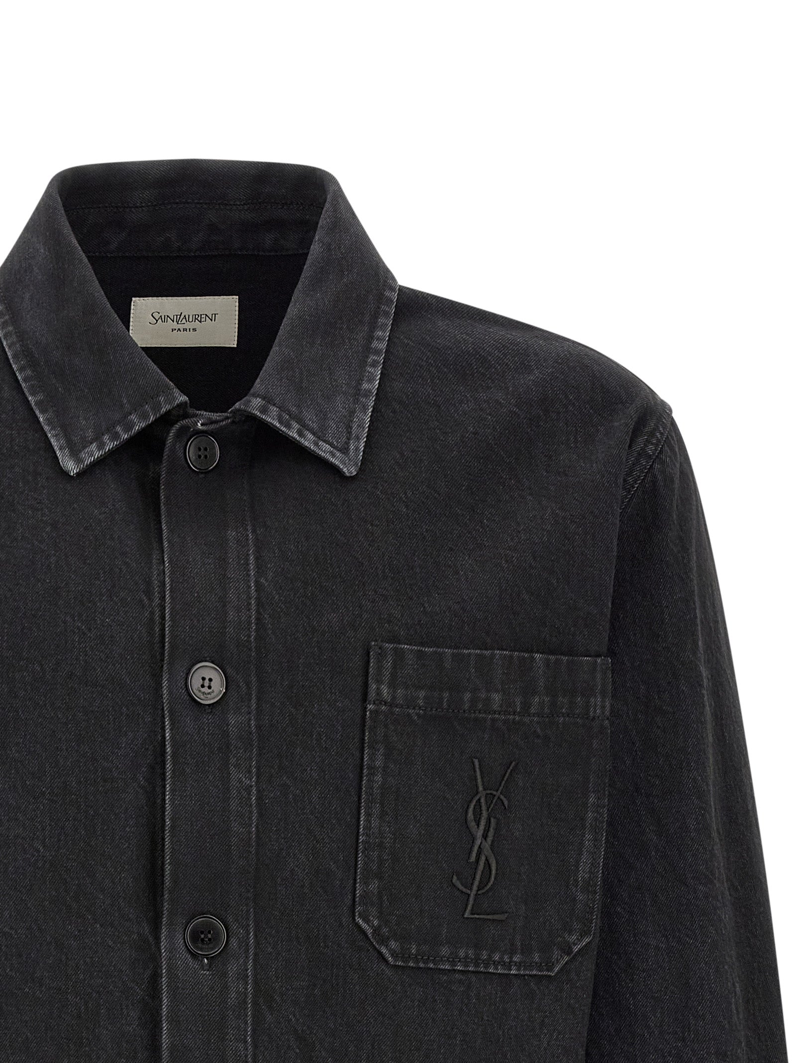 Saint Laurent Black Cotton Men's Blouse