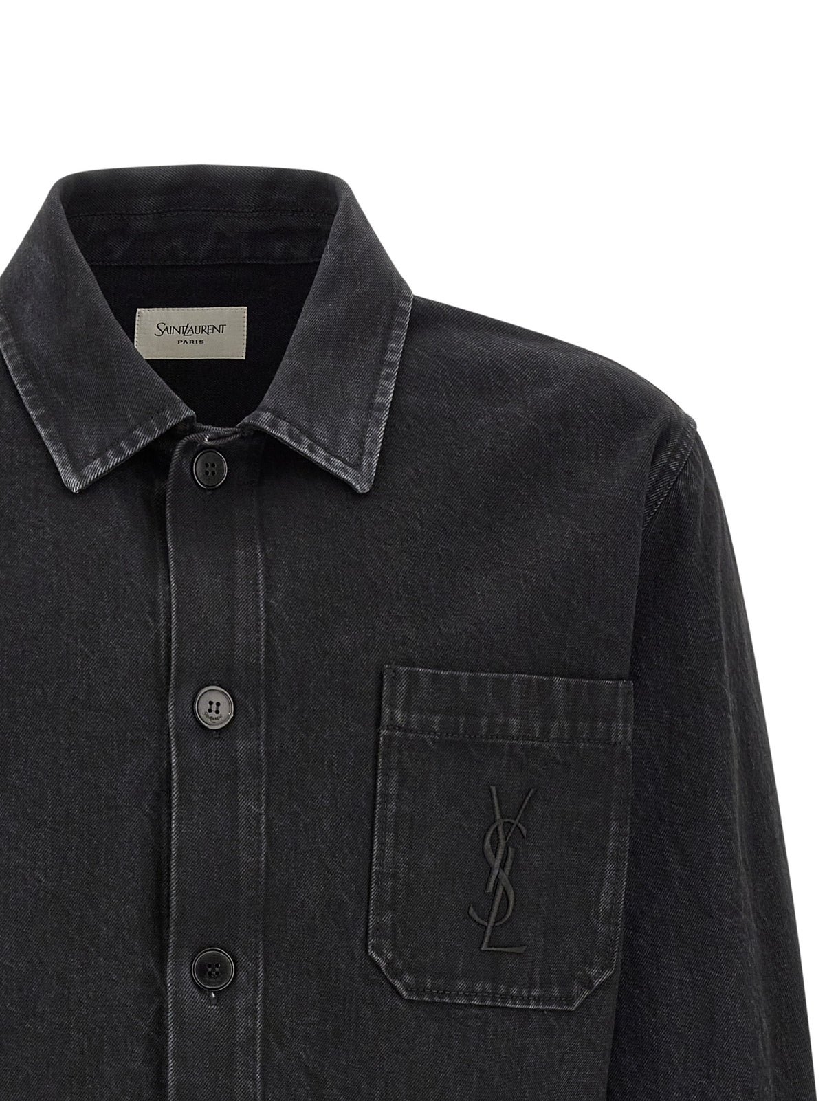 Saint Laurent Black Cotton Men's Blouse