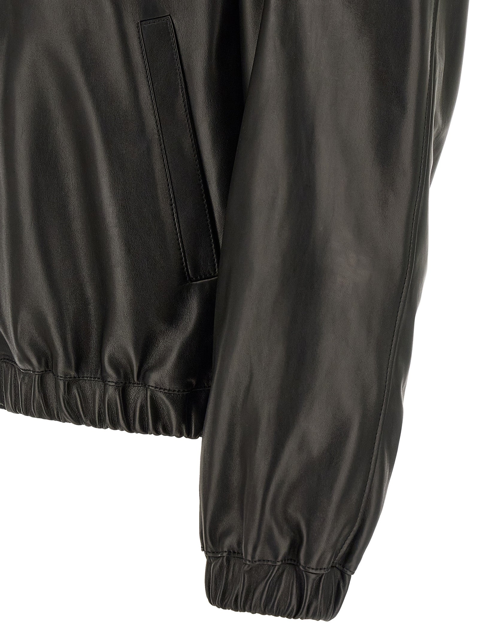 Saint Laurent Black Lamb Leather Leather Men's Jacket