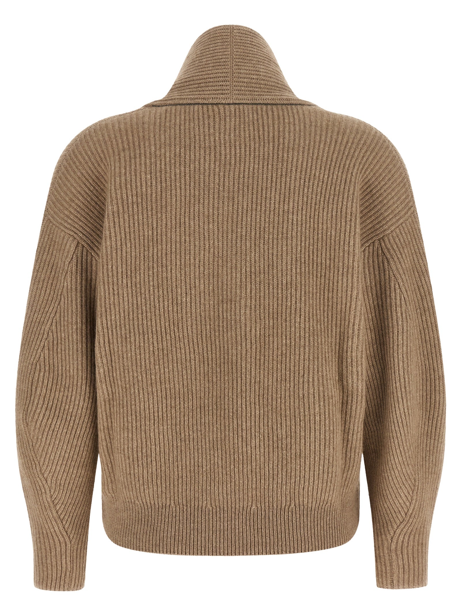 Brunello Cucinelli Beige Cashmere Women's Cardigan