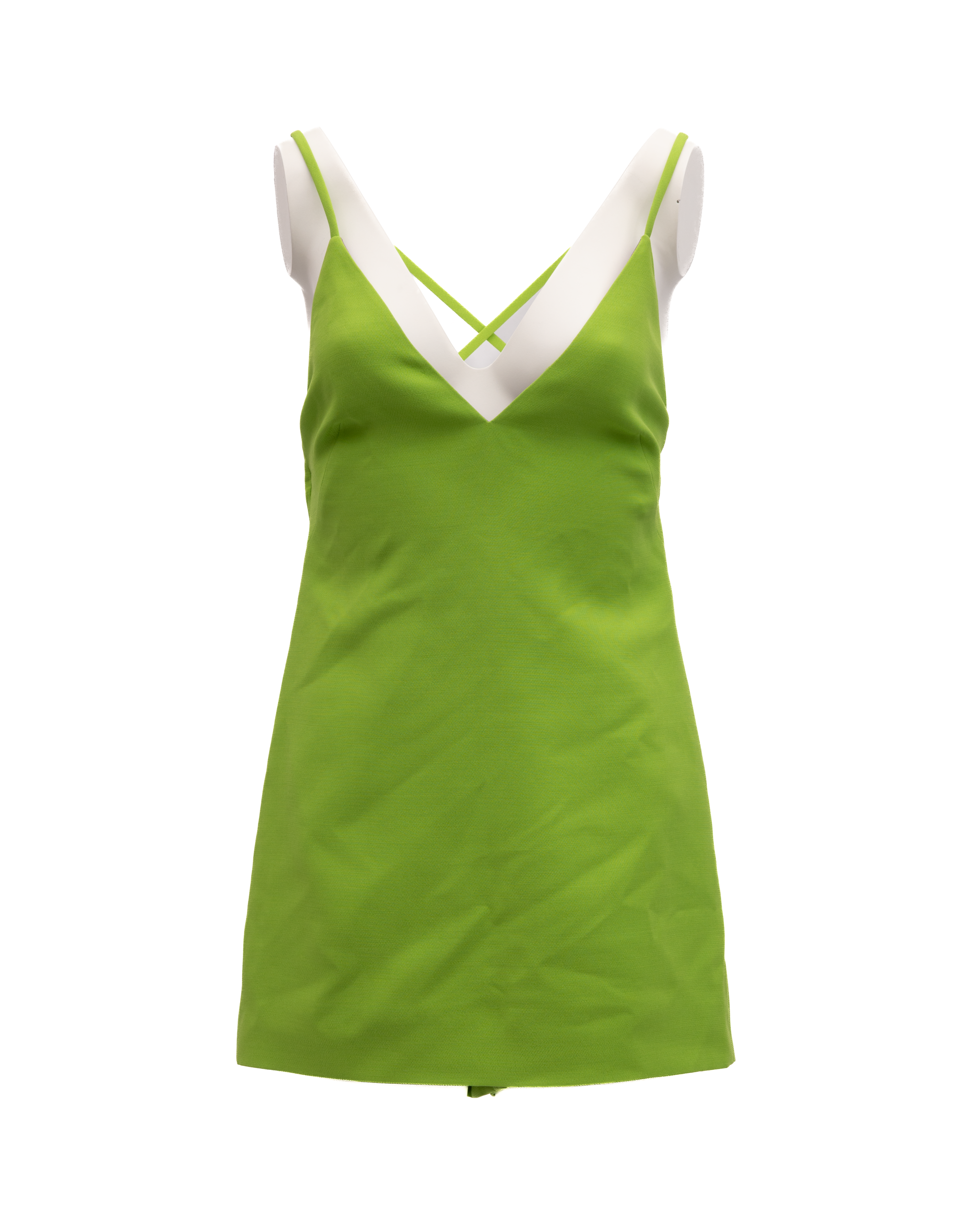 Valentino Garavani Neon Green Open Back Women's Dress