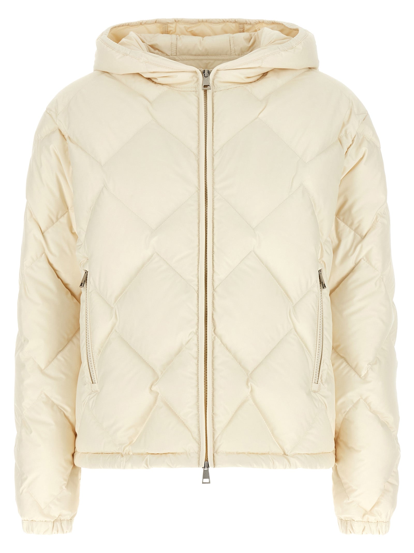 Moncler White Polyester Full-Length Women's Jacket