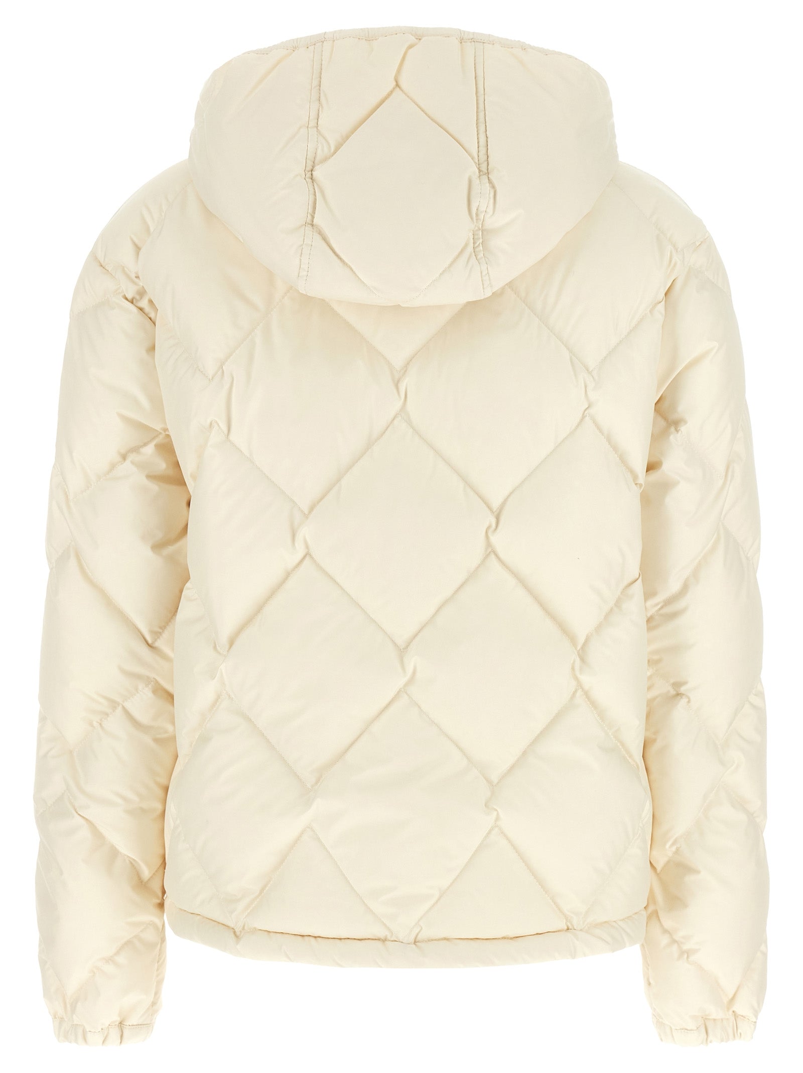 Moncler White Polyester Full-Length Women's Jacket