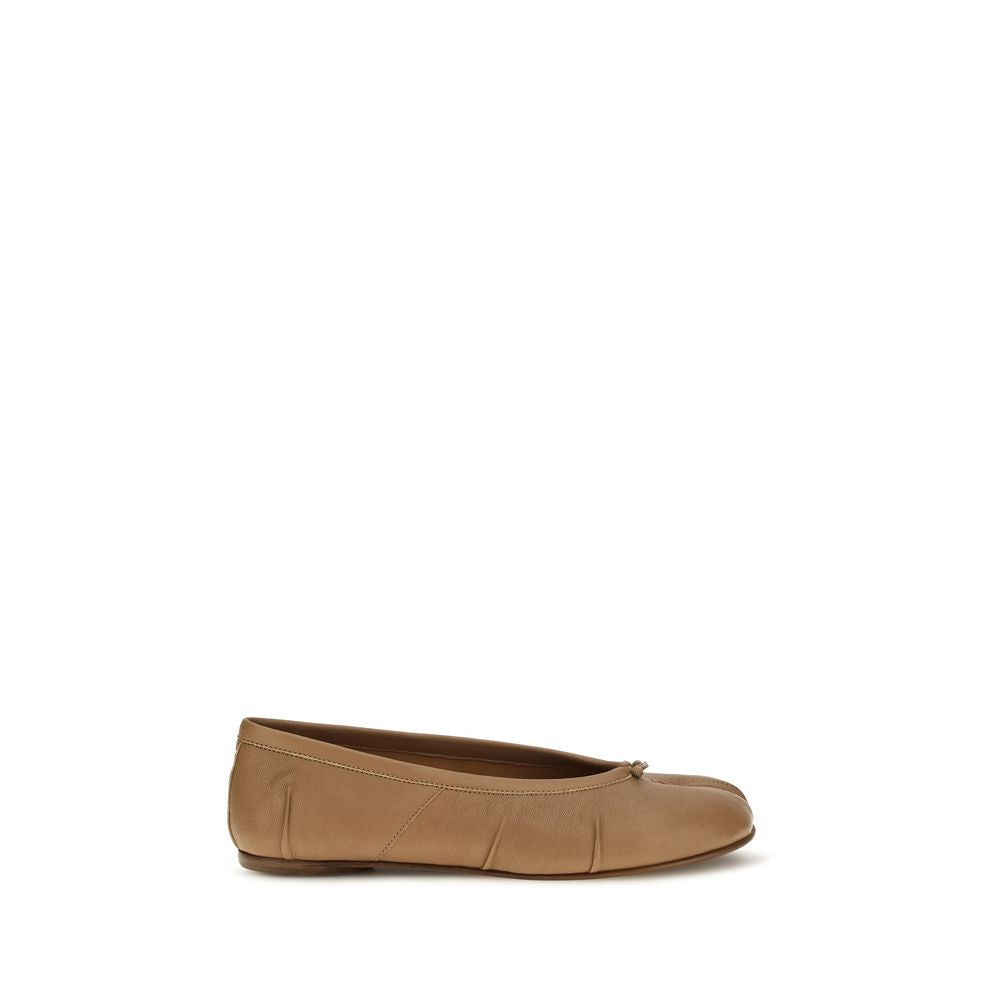 Maison Margiela Beige Lamb Ovis Aries Ballet Women's Flats