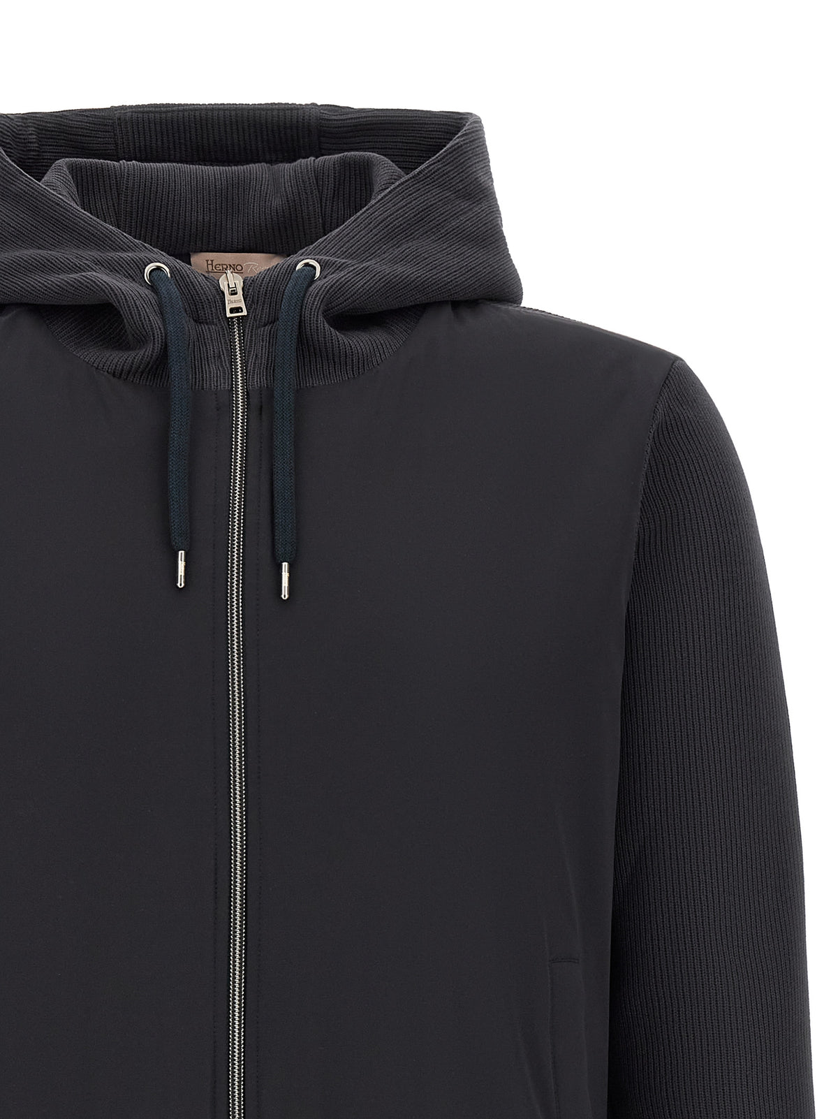 Herno Blue Cotton Shell Men's Jacket