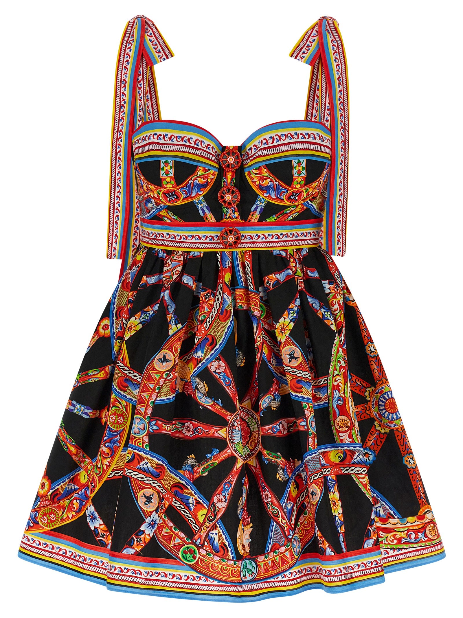 Dolce & Gabbana Multicolor Cotton Short Women's Dress