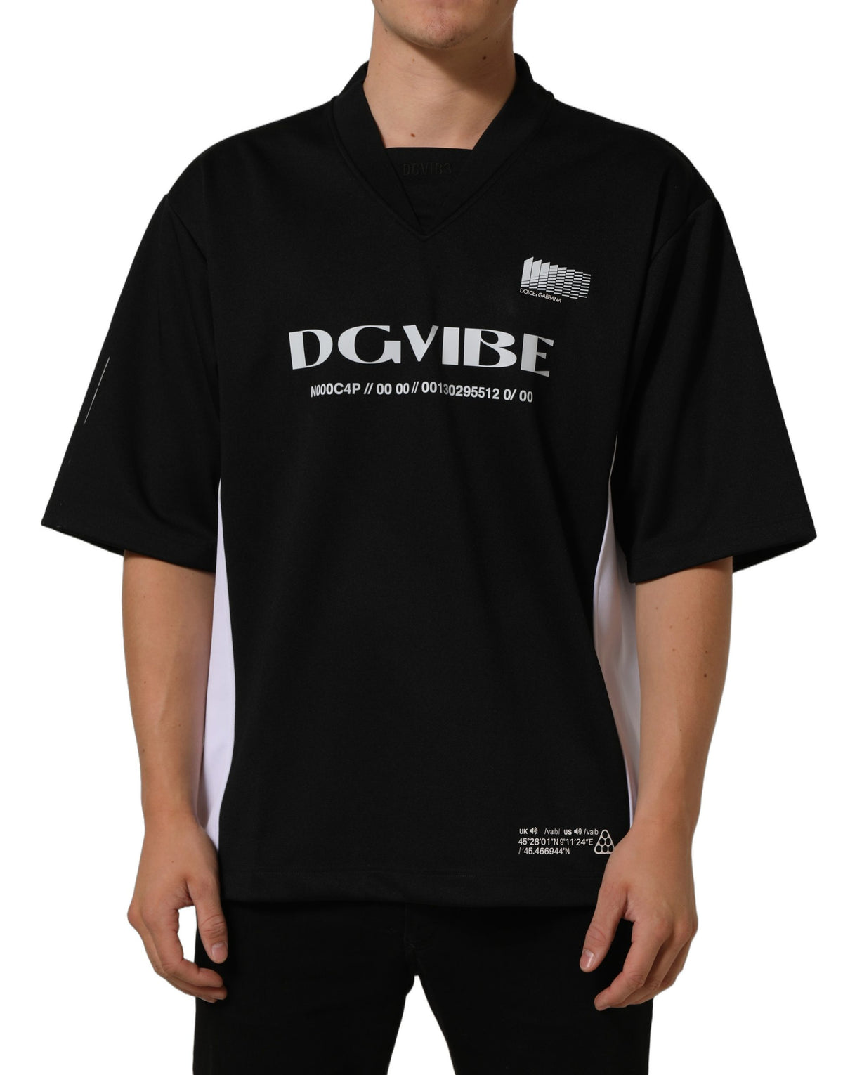 Dolce & Gabbana Black Polyester DGVIB3 Oversized Jersey Men's T-shirt
