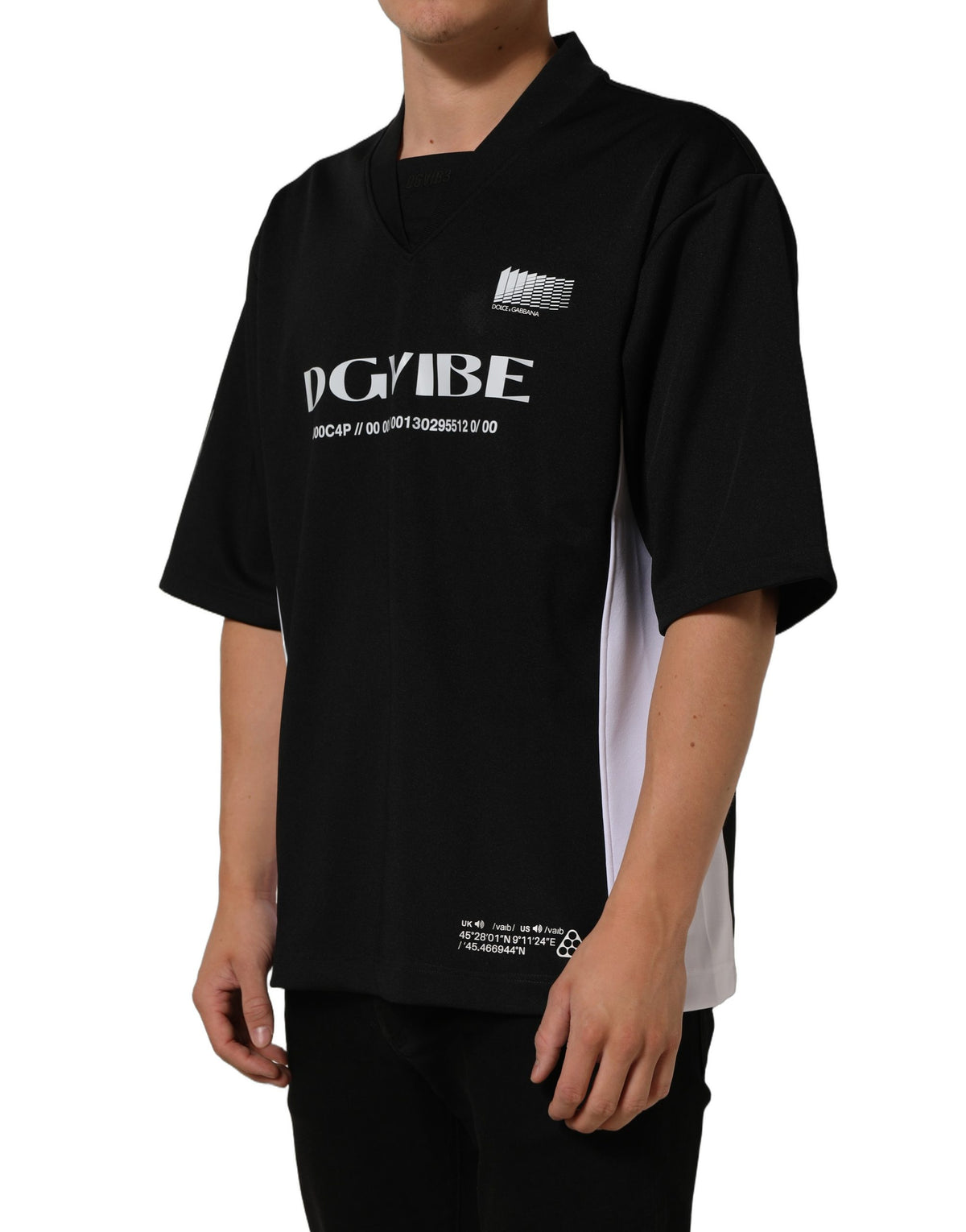 Dolce & Gabbana Black Polyester DGVIB3 Oversized Jersey Men's T-shirt