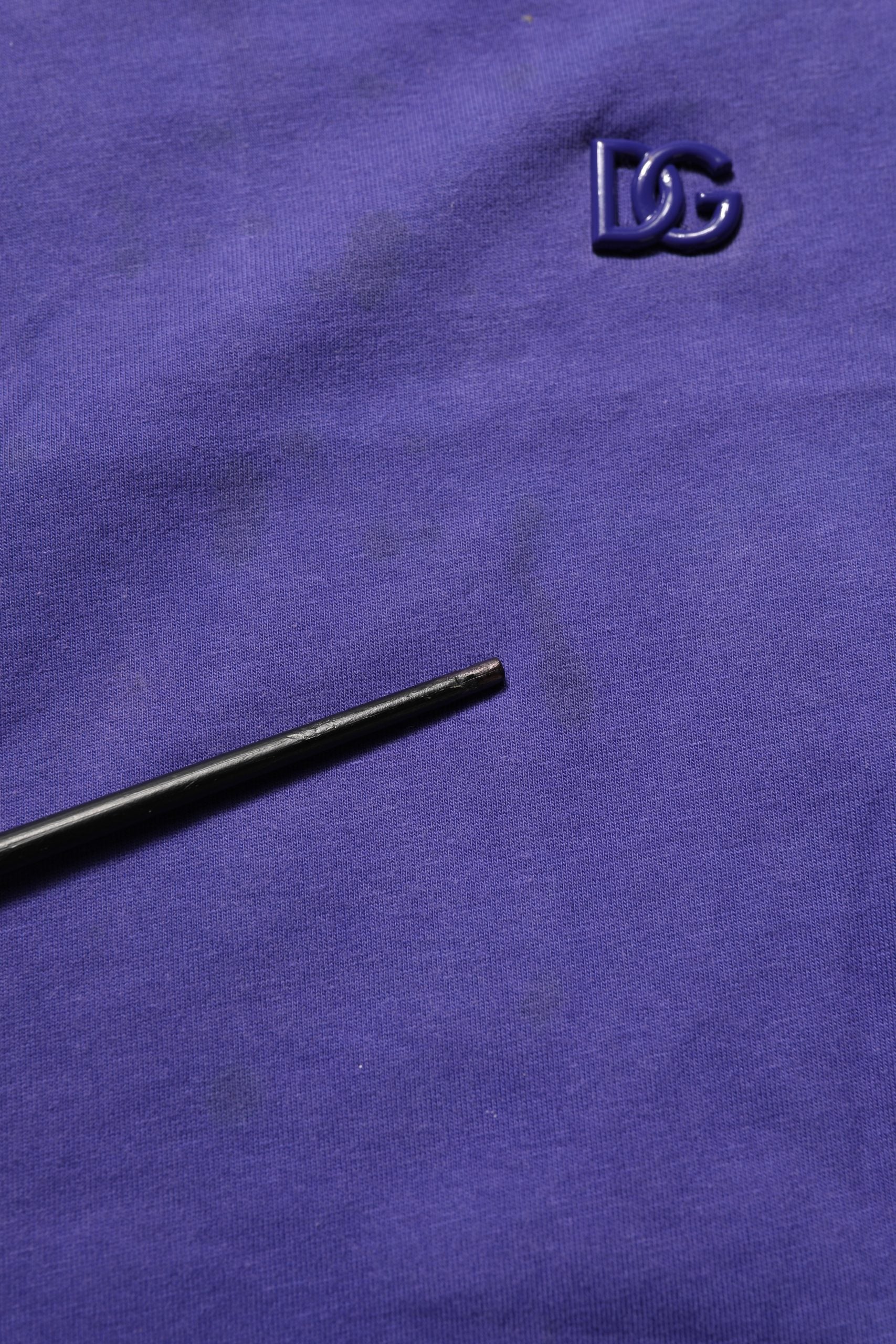 Dolce & Gabbana Violet Cotton Crew Neck Short Sleeve Men's T-shirt (Pre-Owned)