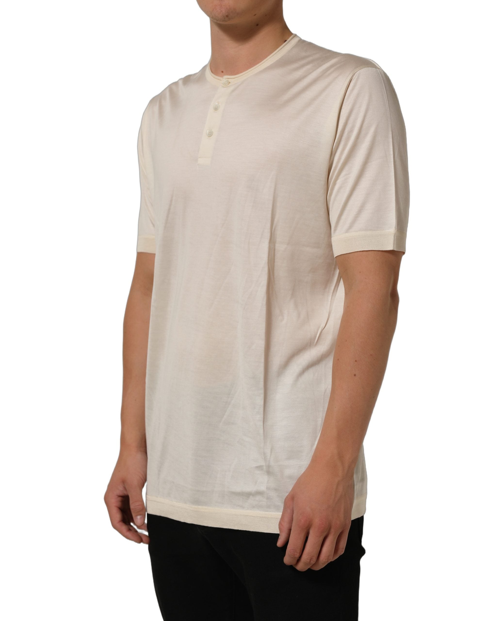 Dolce & Gabbana White Short Sleeve Collared Polo Men's T-shirt (Pre-Owned)