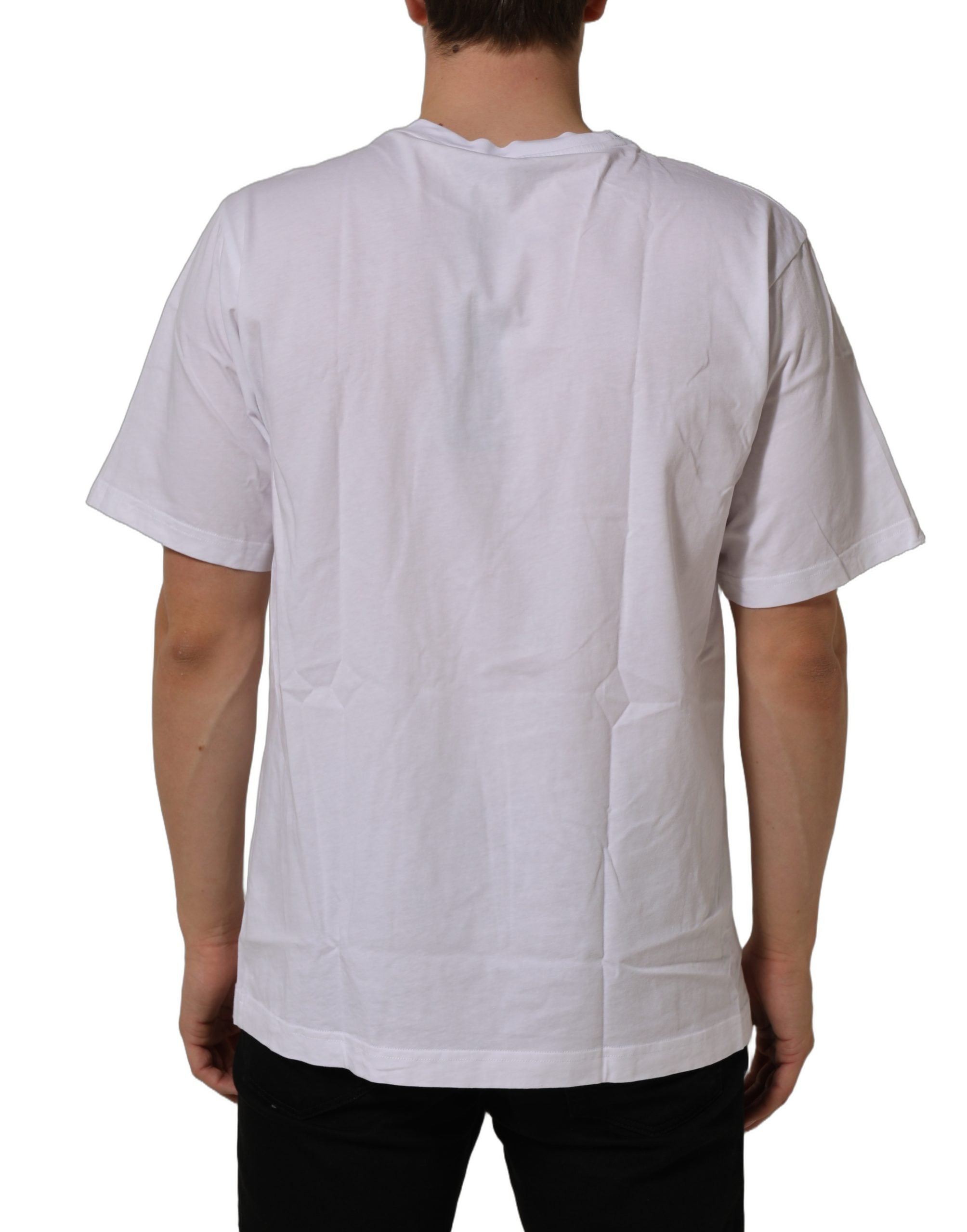 Dolce & Gabbana White DG 58.62 Cotton Crew Neck Men Men's T-shirt (Pre-Owned)