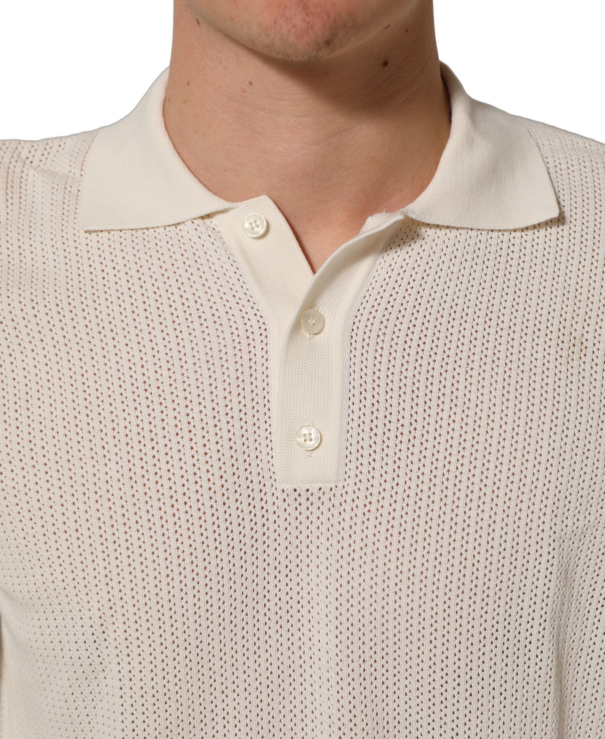 Dolce & Gabbana Off White Cotton Collared Men Polo Men's T-shirt (Pre-Owned)