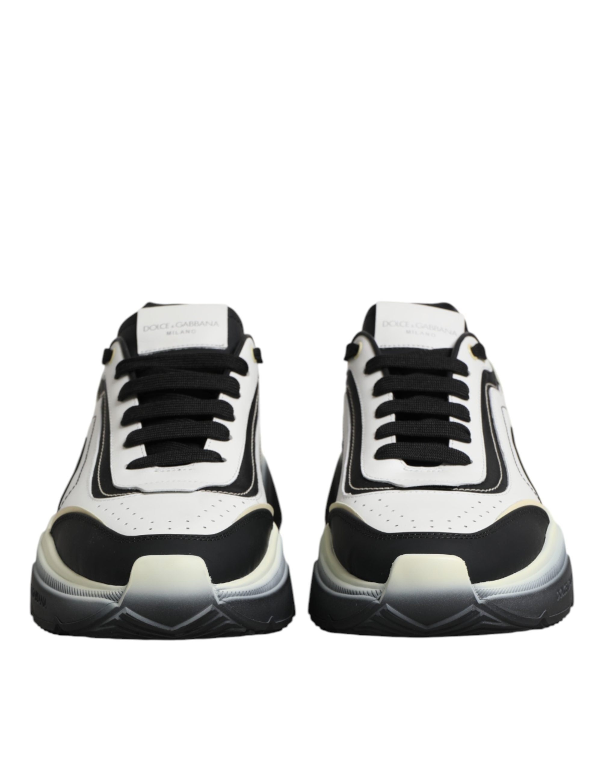 Dolce & Gabbana White Black Daymaster Two Tone Sneaker Men's Shoes