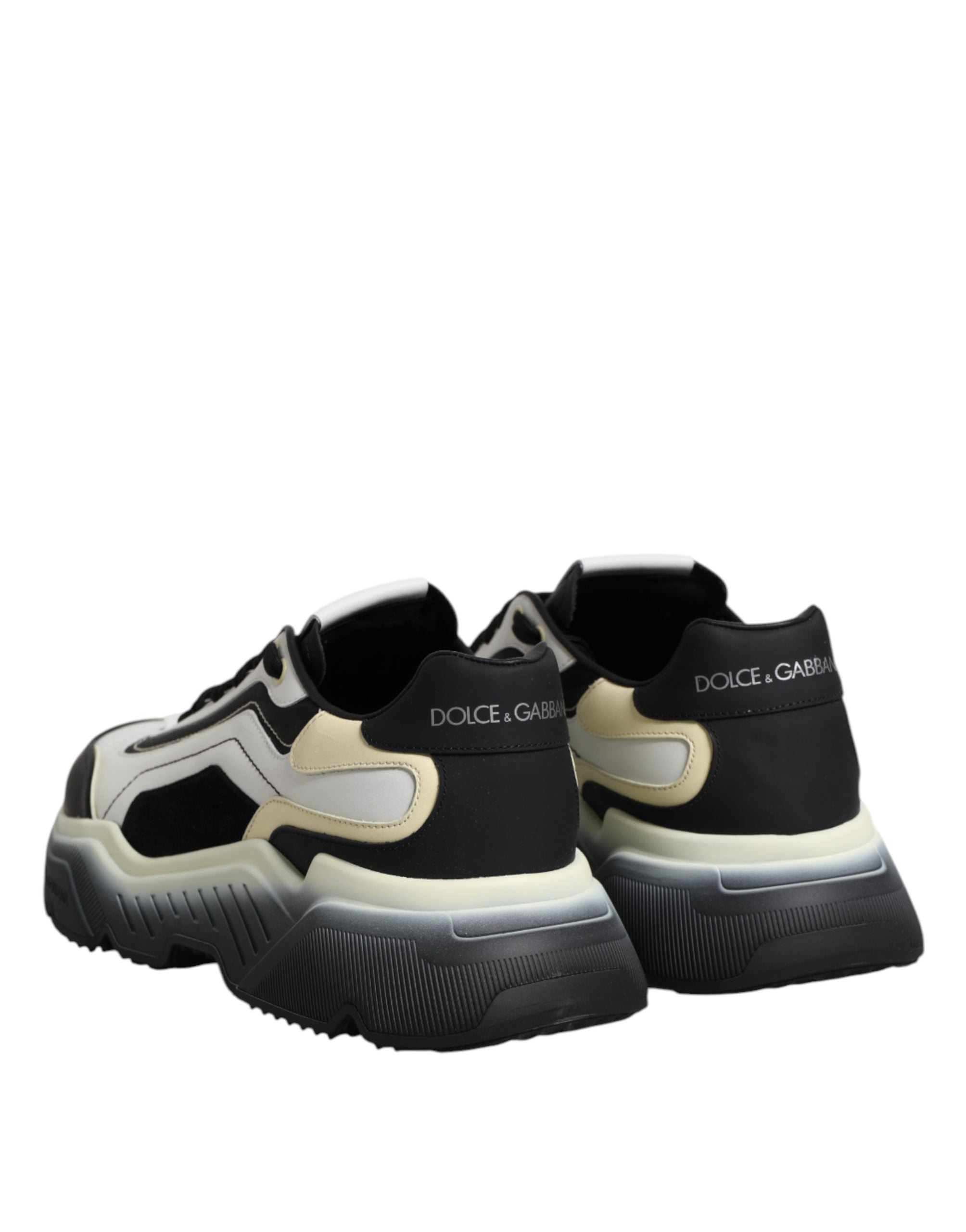 Dolce & Gabbana White Black Daymaster Two Tone Sneaker Men's Shoes